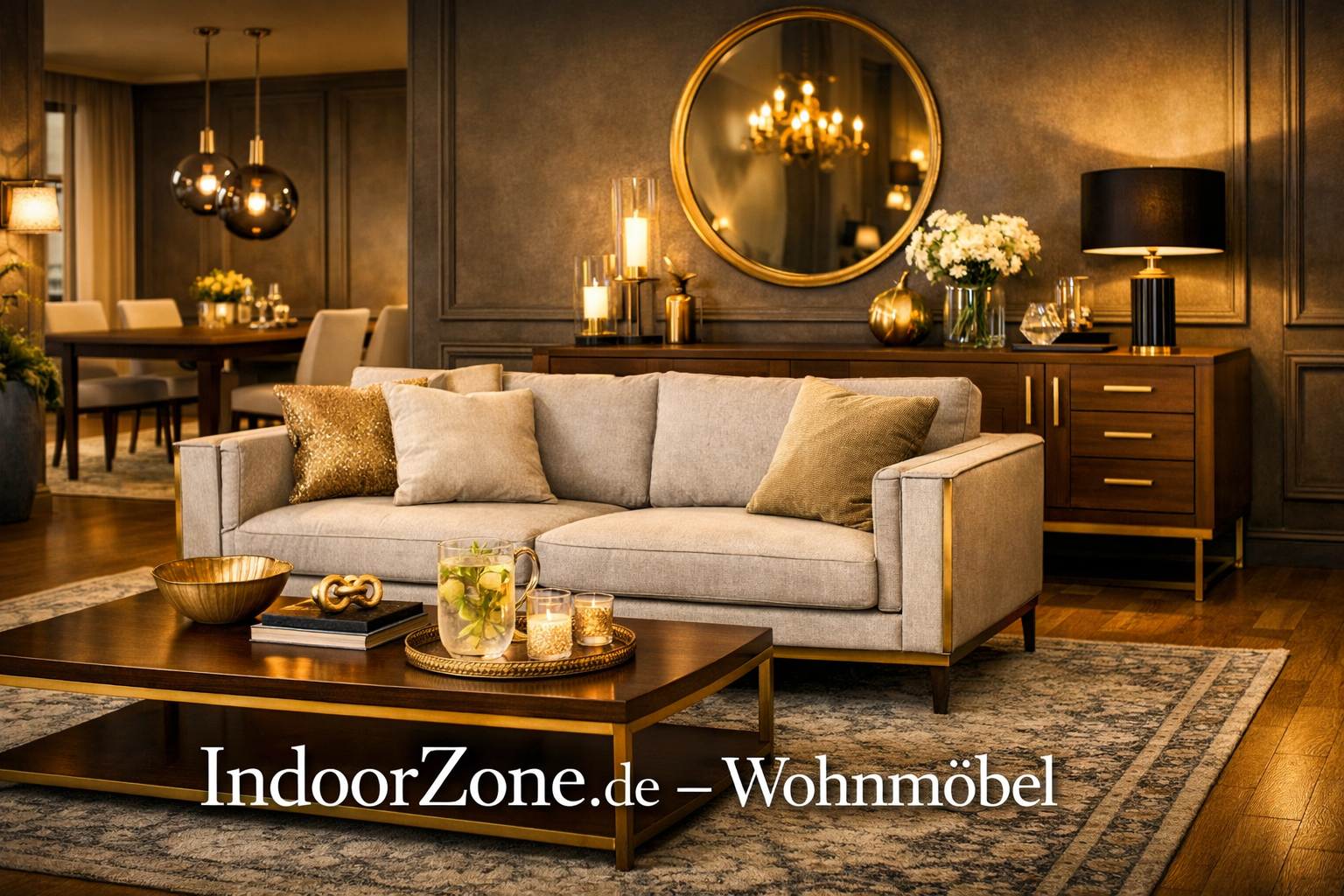 IndoorZone — modernes, gemütlich eingerichtetes Wohnzimmer