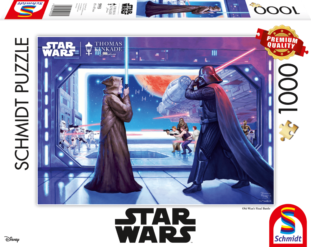 Schmidt Spiele GmbH Puzzles Lucas Film, Star Wars, Obi Wan's Final Battle - 1000 Teile Puzzle