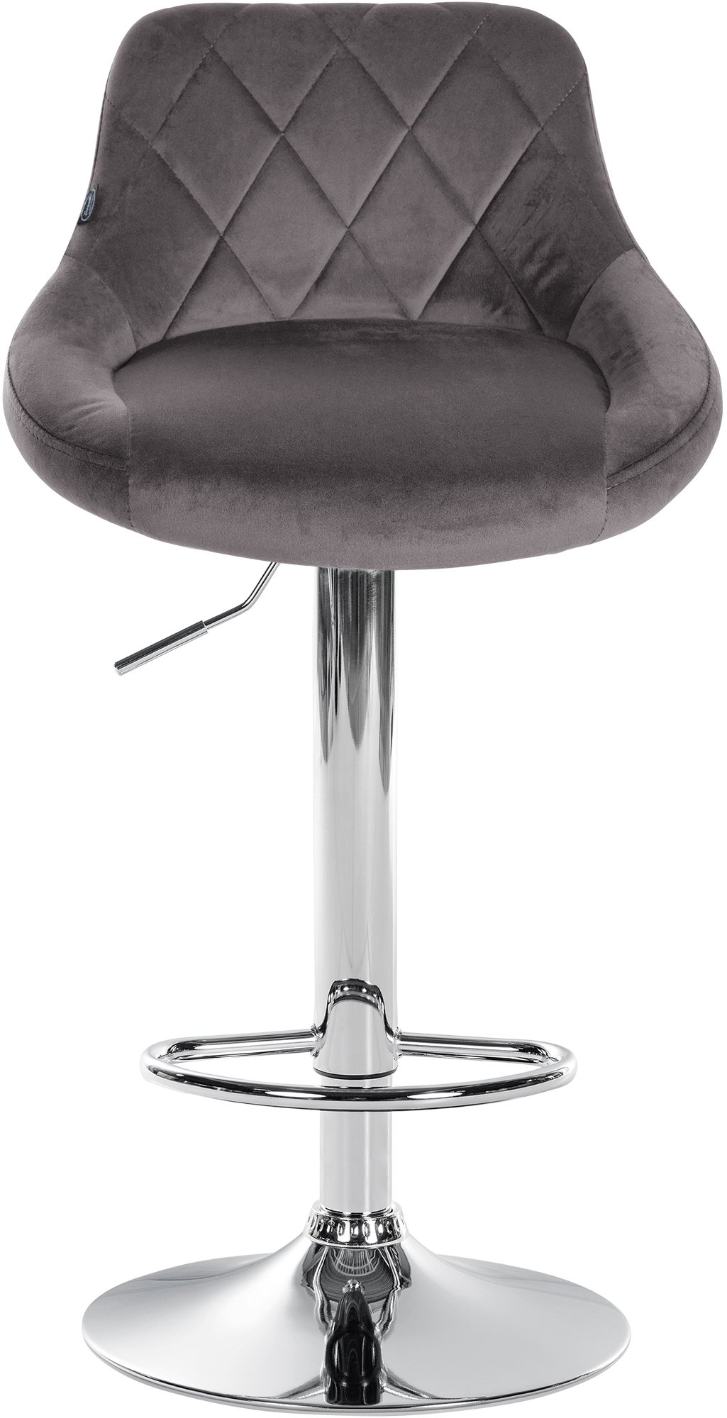 2er Set Barhocker Lazio Samt chrom