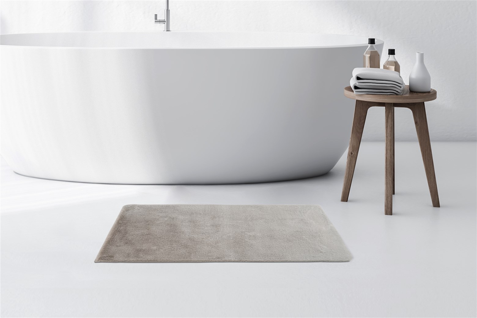Badematte Badematte Rabbit Light 325 Hellgrau 50cm x 90cm