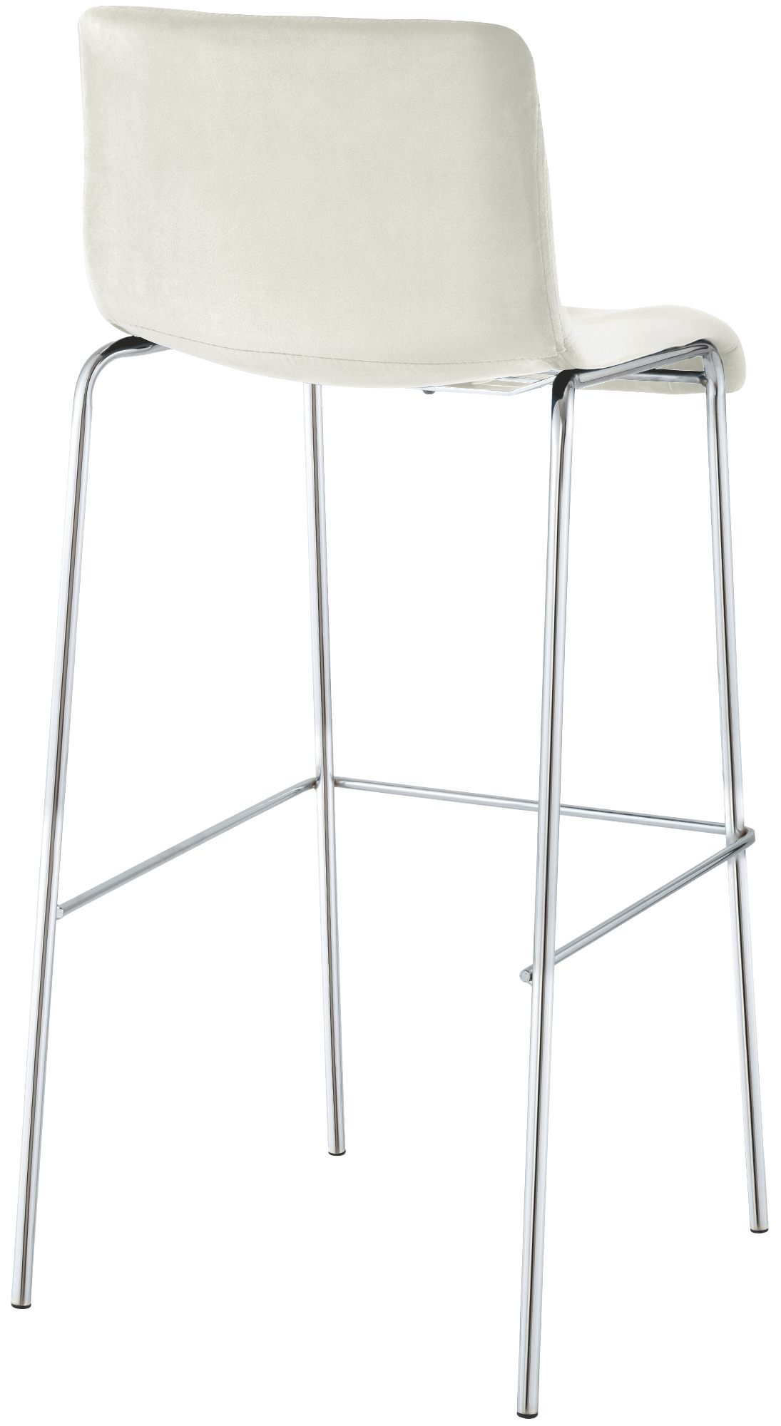 Barhocker Hoover Samt 4-Fuß Chrom