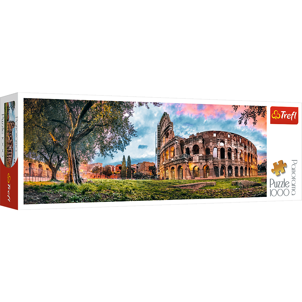 Trefl Puzzles Kolosseum im Morgengrauen - Panorama Puzzle 1000 Teile