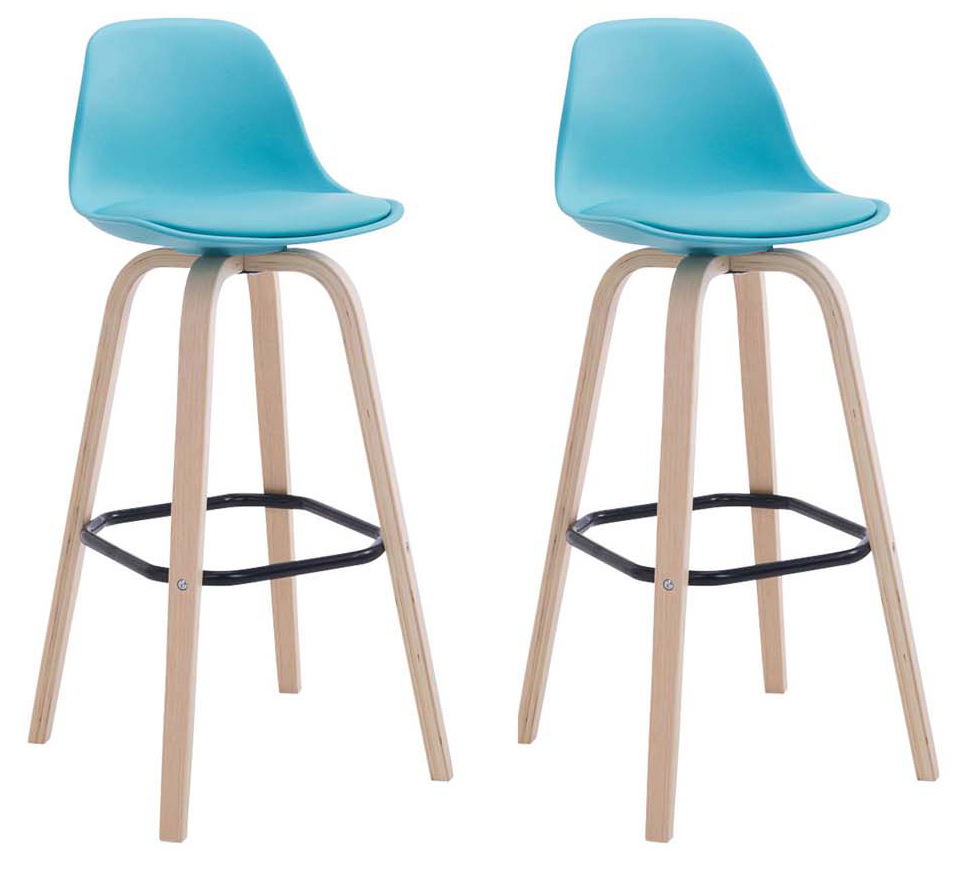 2er Set Barhocker Avika Kunststoff natura