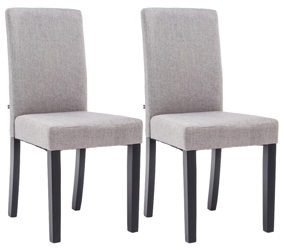 2er Set Esszimmerstuhl Ina Stoff schwarz