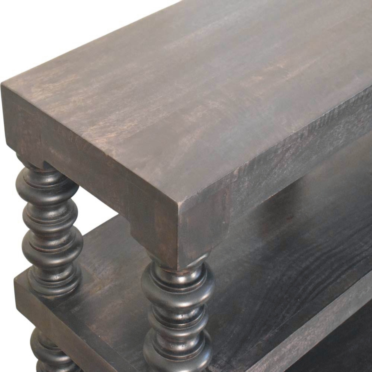 Spindelregal-Konsole aus Carbon-Esche