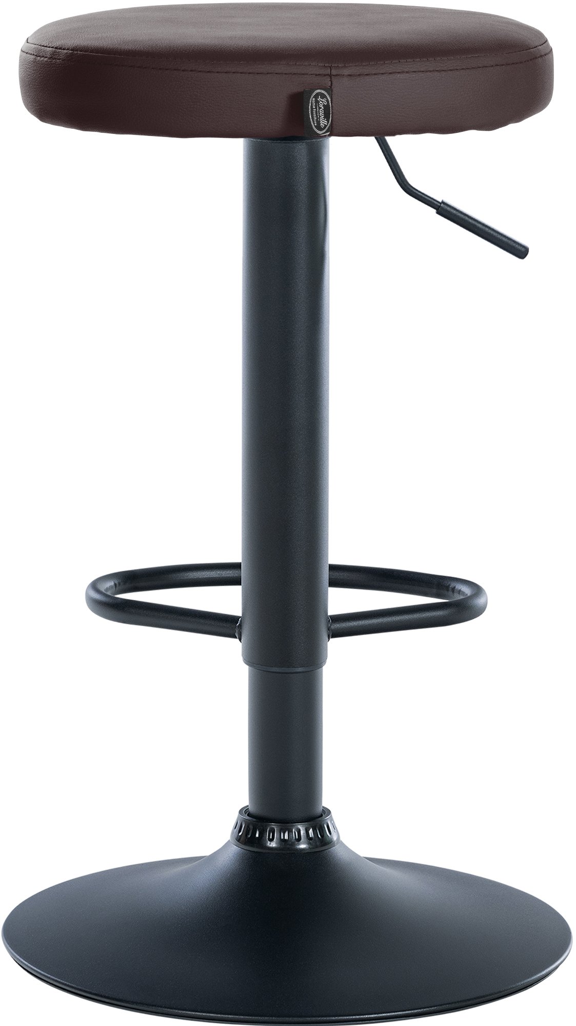 2er Set Barhocker Ponte Kunstleder schwarz
