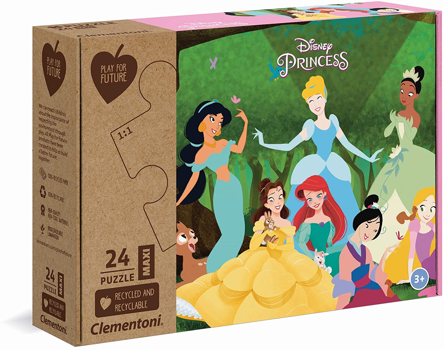 Clementoni Puzzles Clementoni 20257 - Princess - 24 Teile Puzzle -  Special Series Puzzle - Maxi Play for Future