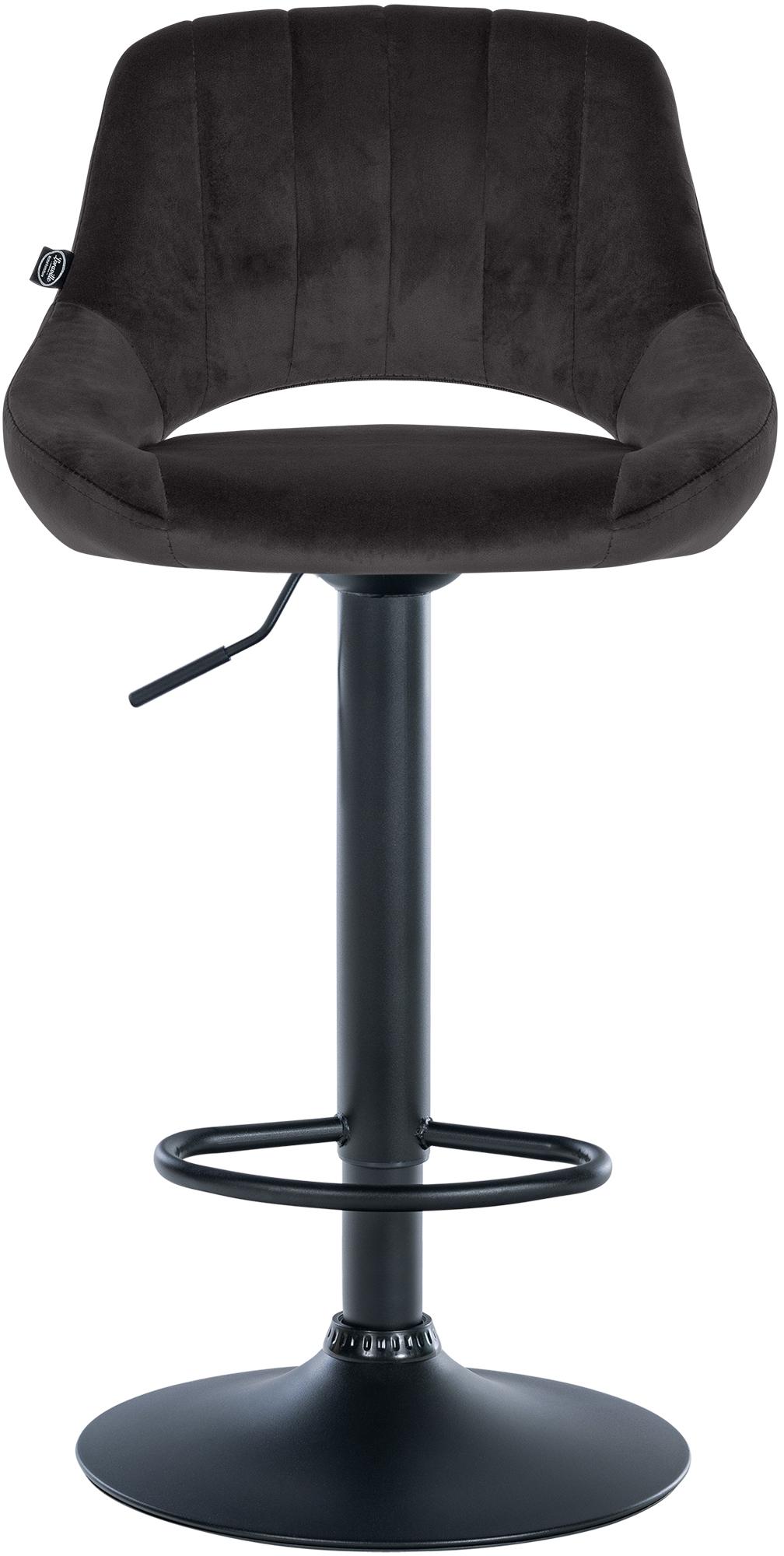 Barhocker Milet Samt schwarz