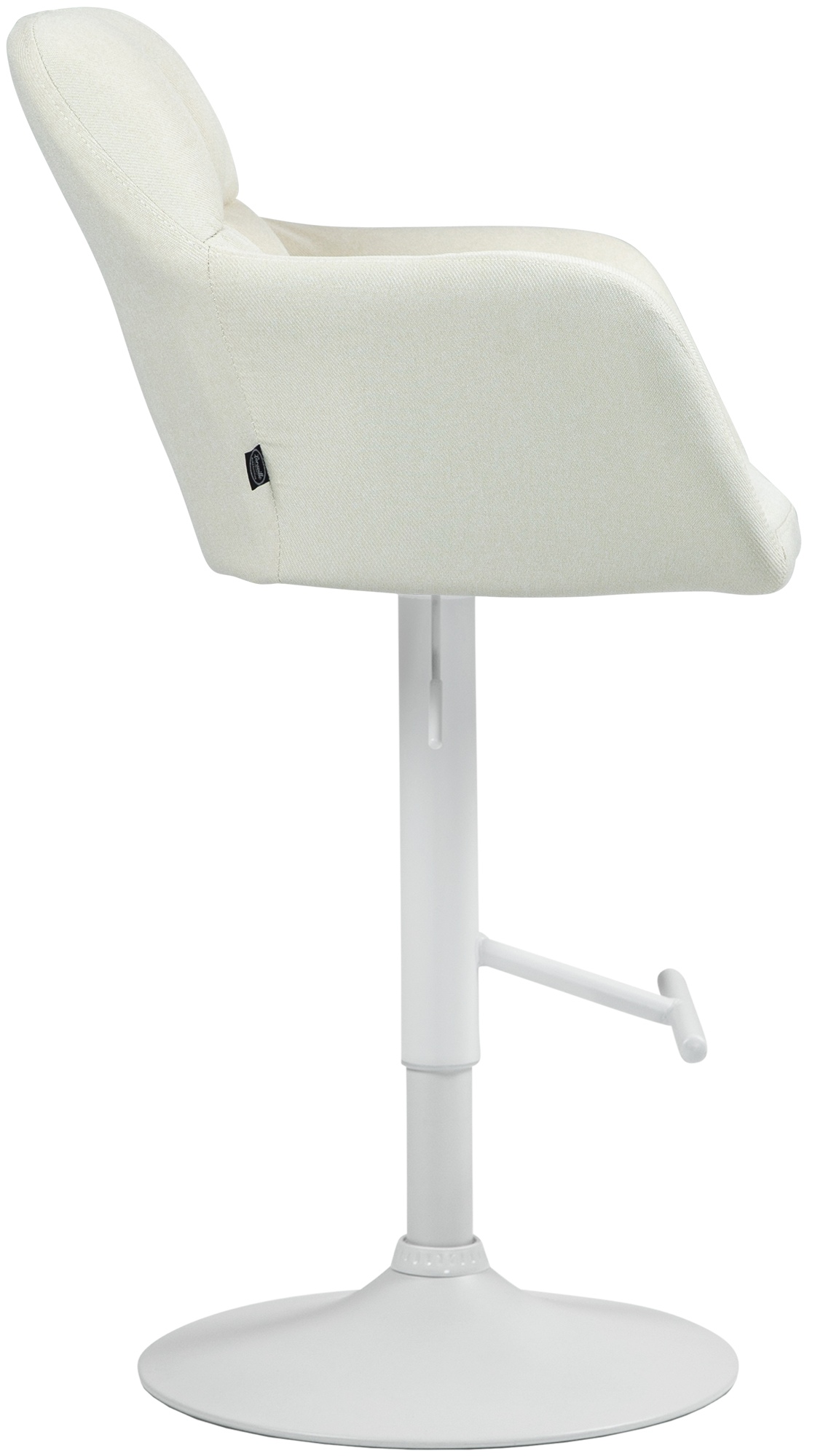 Barhocker Natoma Stoff weiß