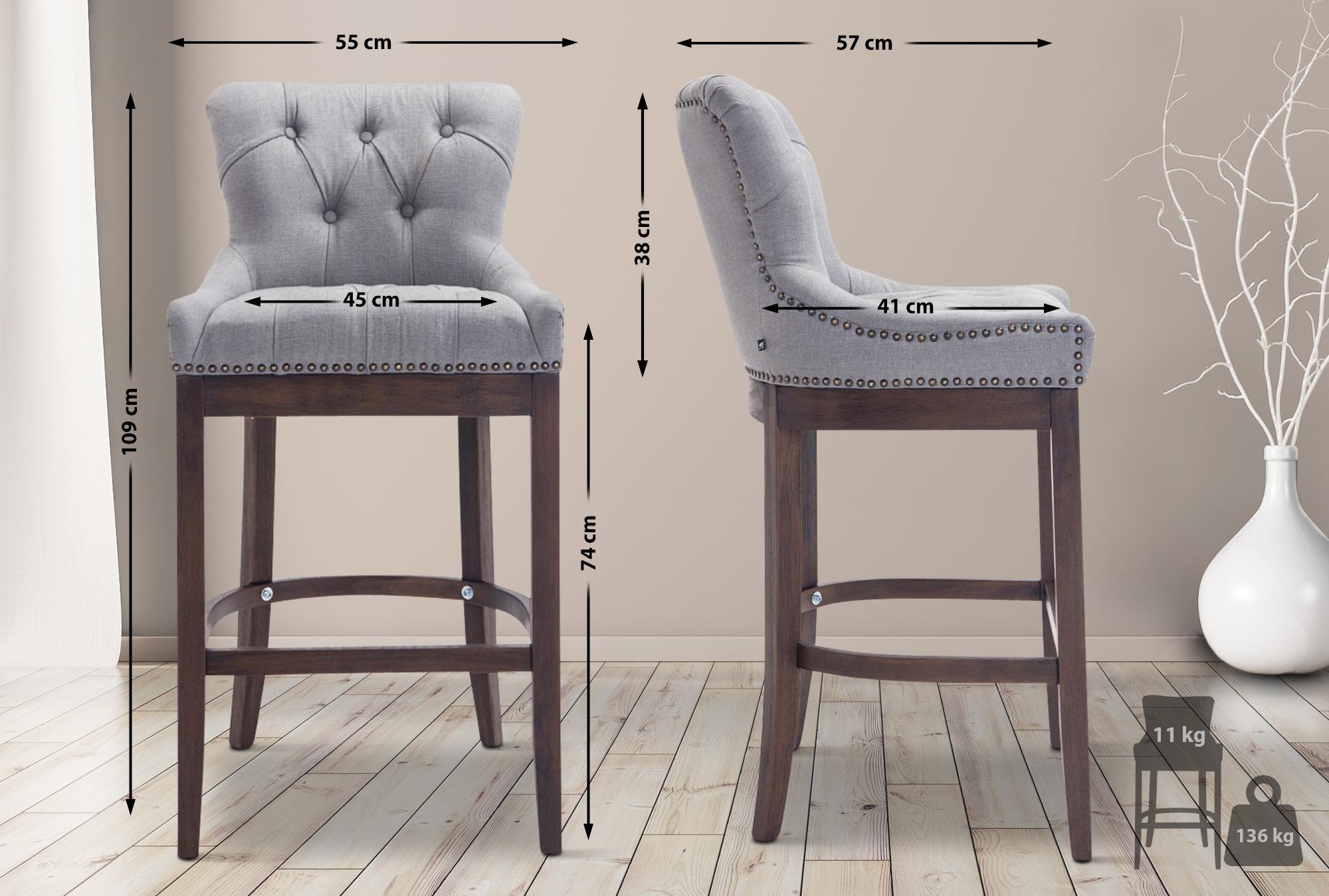 Barhocker Lakewood Stoff, Antik