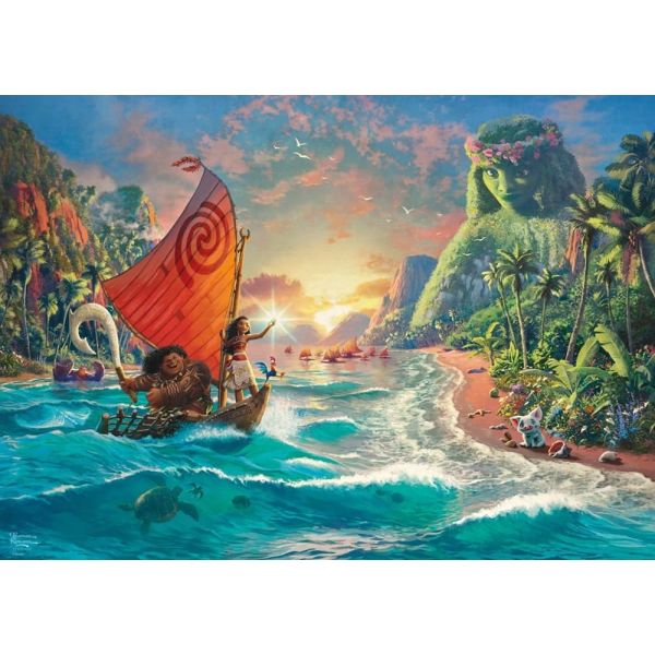 Schmidt Spiele GmbH Puzzles Disney, Vaiana, Moana - Puzzle 1000 Teile - Thomas Kinkade Collection