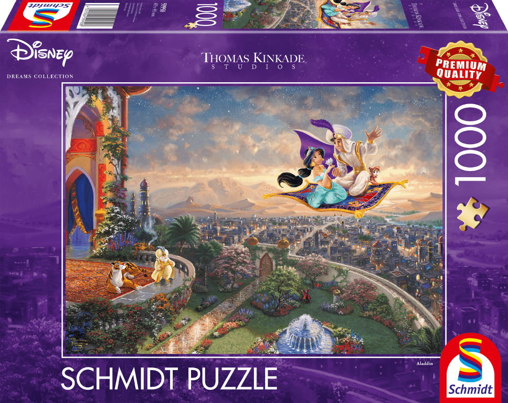 Schmidt Spiele GmbH Puzzles Disney, Aladdin  - 1000 Teile Puzzle (Thomas Kinkade)