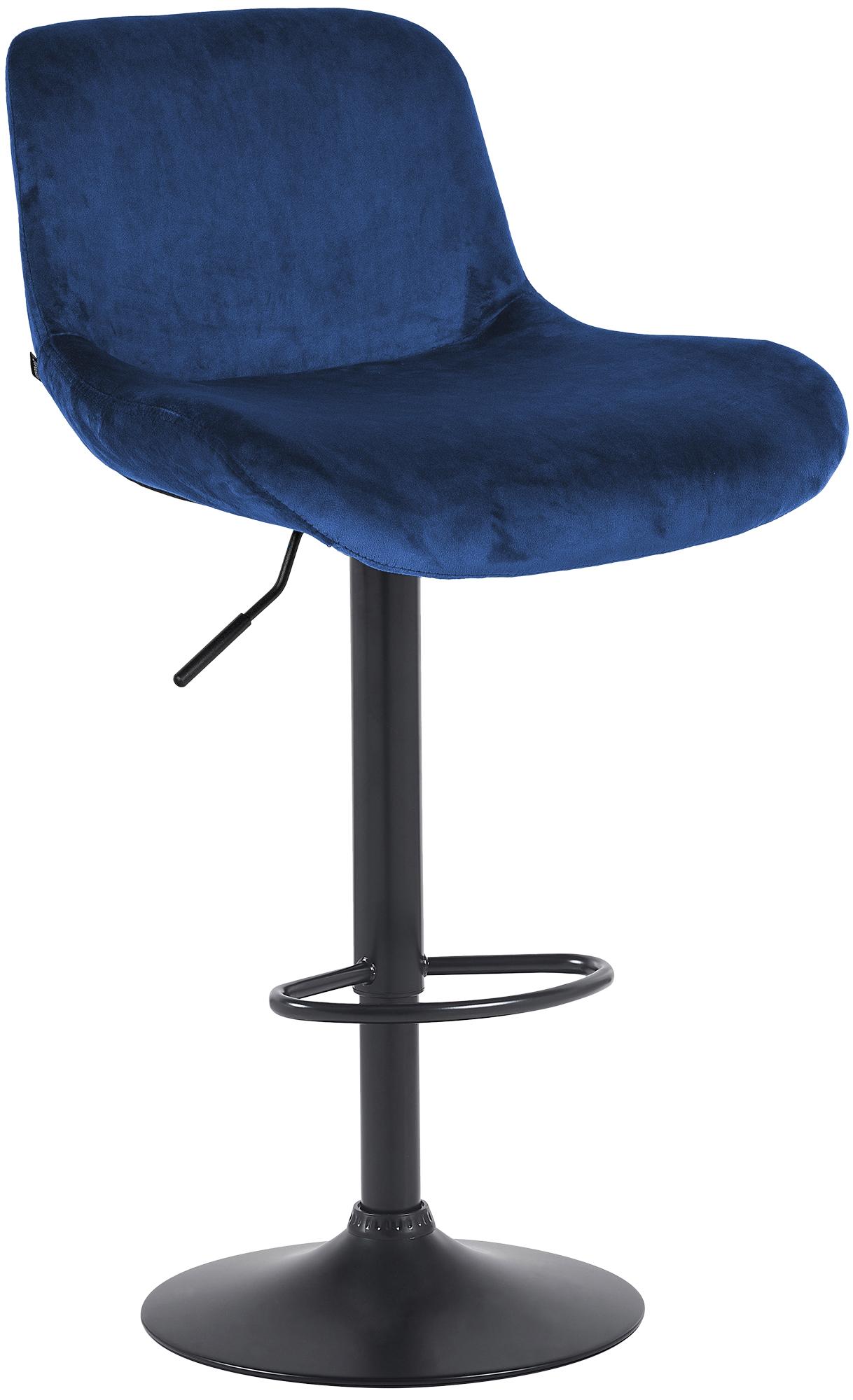 Barhocker Solon Schwarz Samt