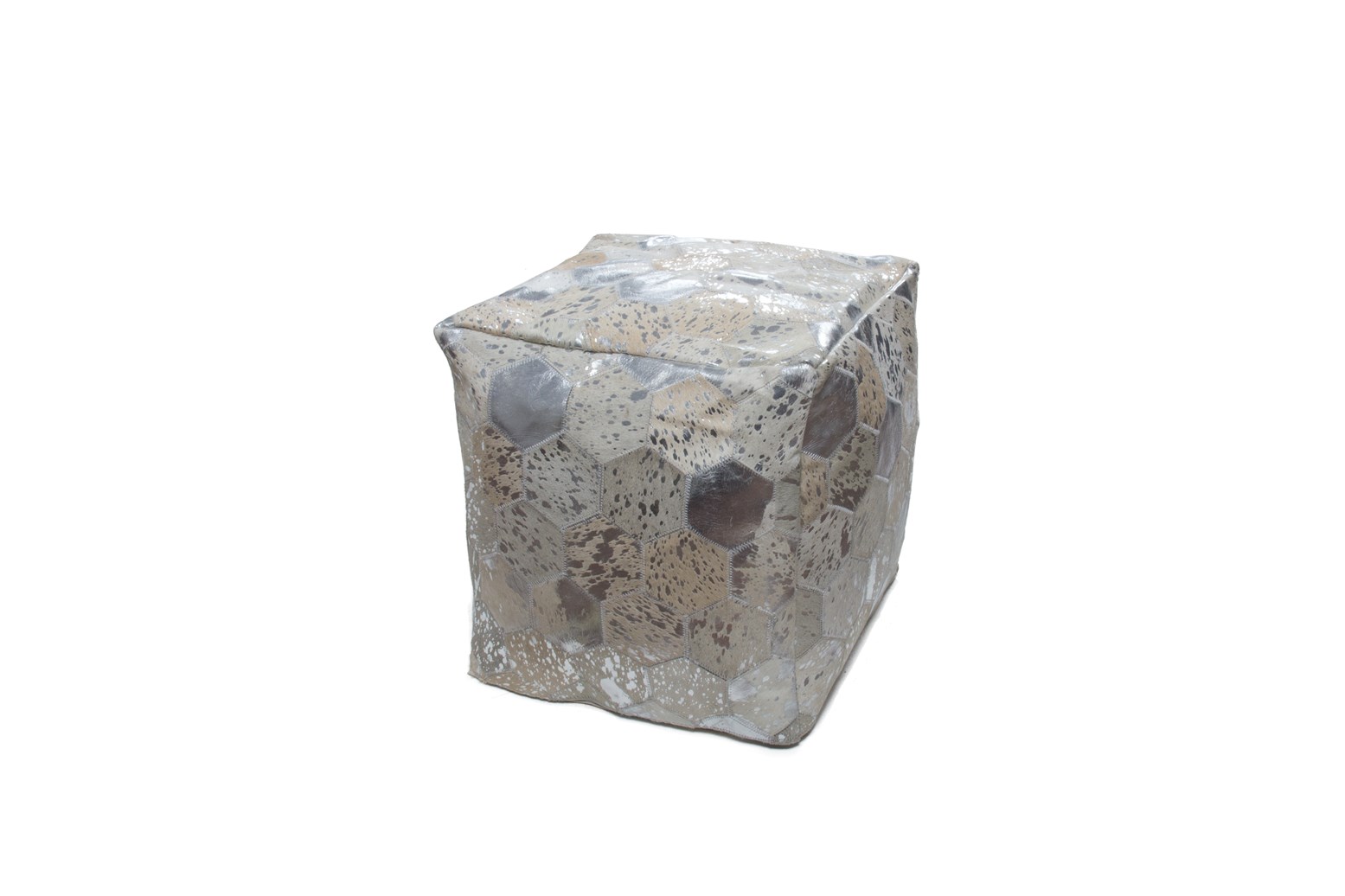 Pouf Spark Pouf 210 Grau / Silber 45cm x 45cm