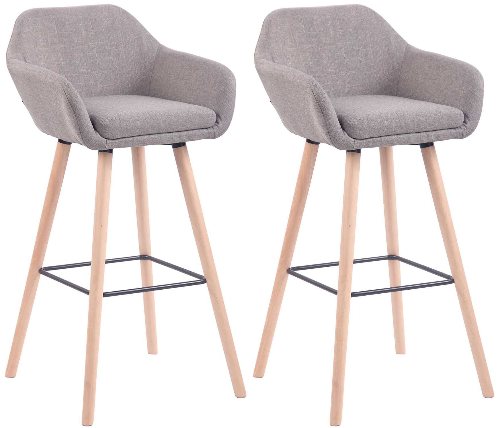 2er Set Barhocker Adelaide natura