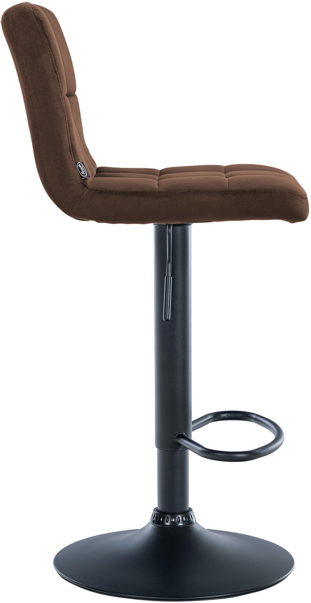 Barhocker Peru Samt schwarz