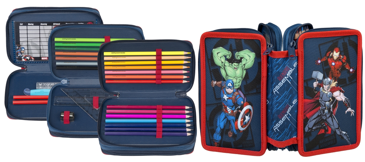 Undercover Büro- und Schulbedarf Avengers - Tripledecker, gefülltes Schüleretui