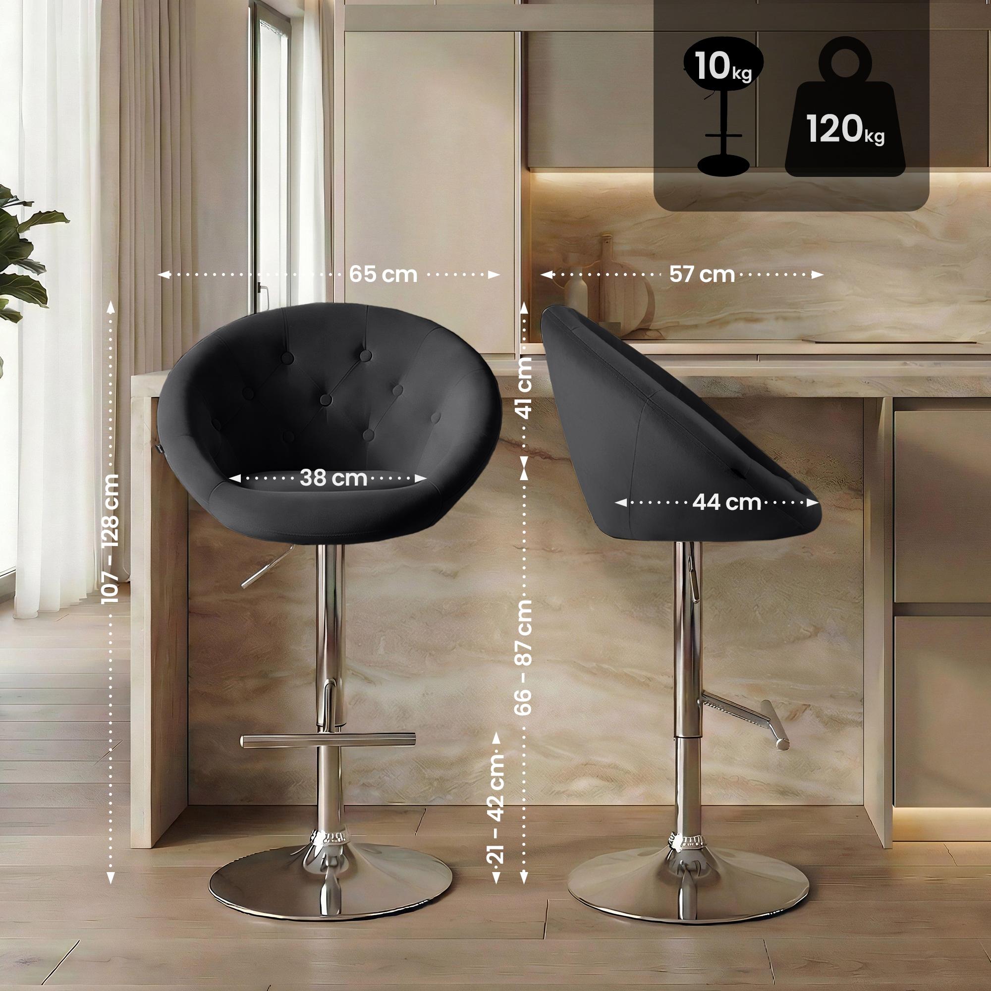 Barhocker London Samt chrom