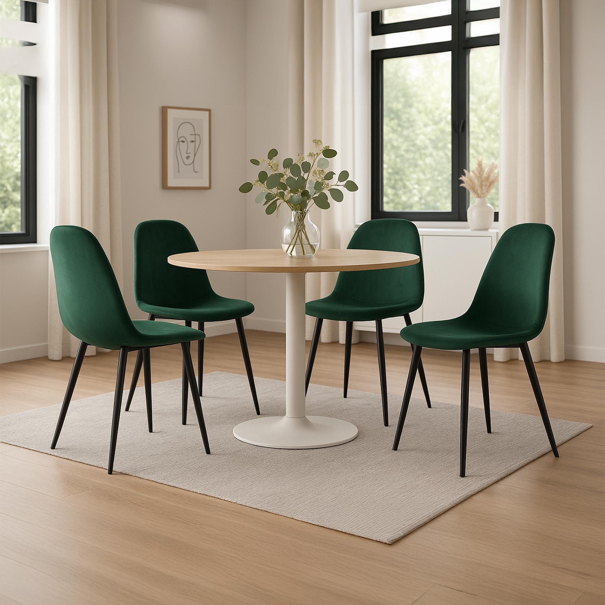 4er Set Esszimmerstühle Napier Samt