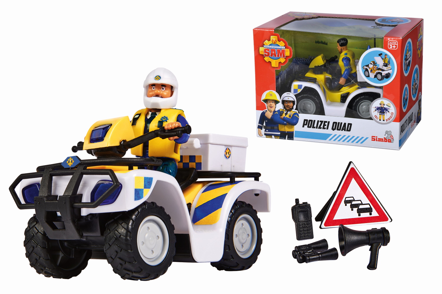 Simba Dickie Feuerwehrmann Sam Simba 109251093 - Feuerwehrmann Sam Polizei Quad mit Figur