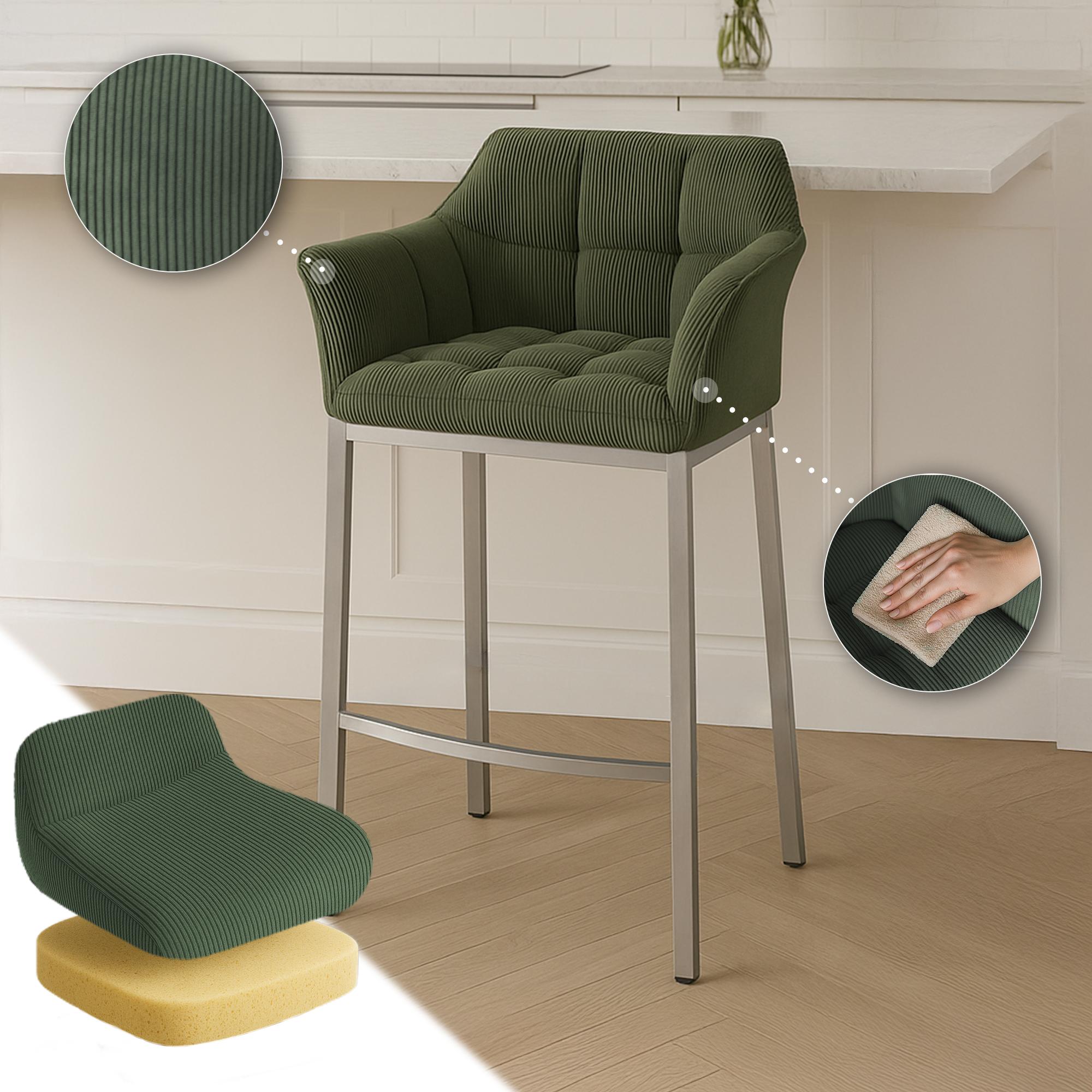 Barhocker Damaso E Cord mit 4-Fuß Gestell