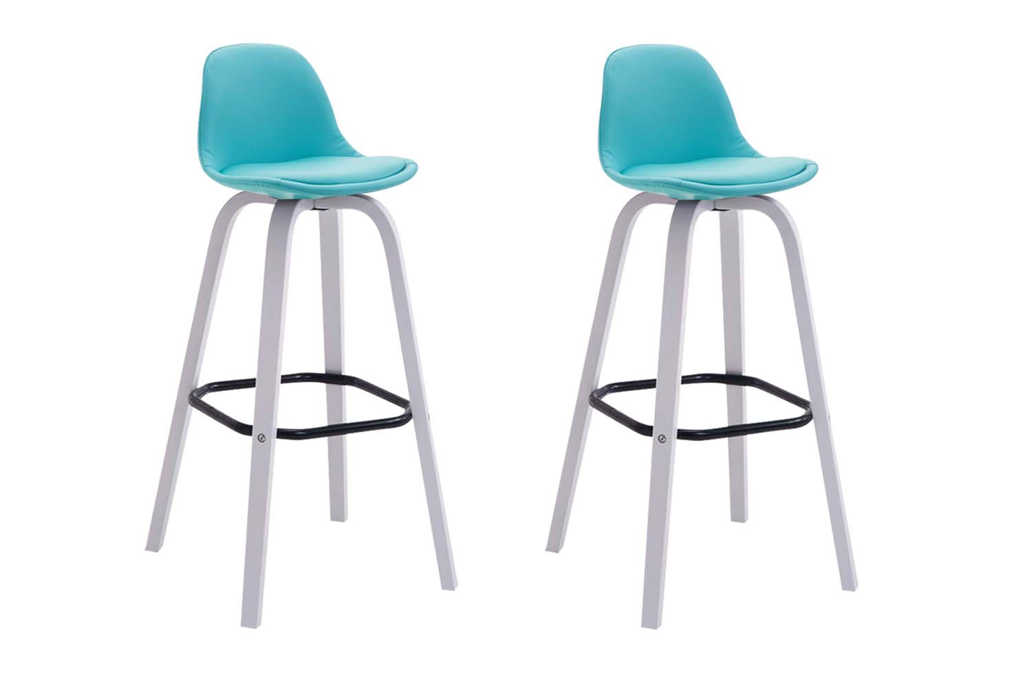 2er Set Barhocker Avika Kunstleder Weiß