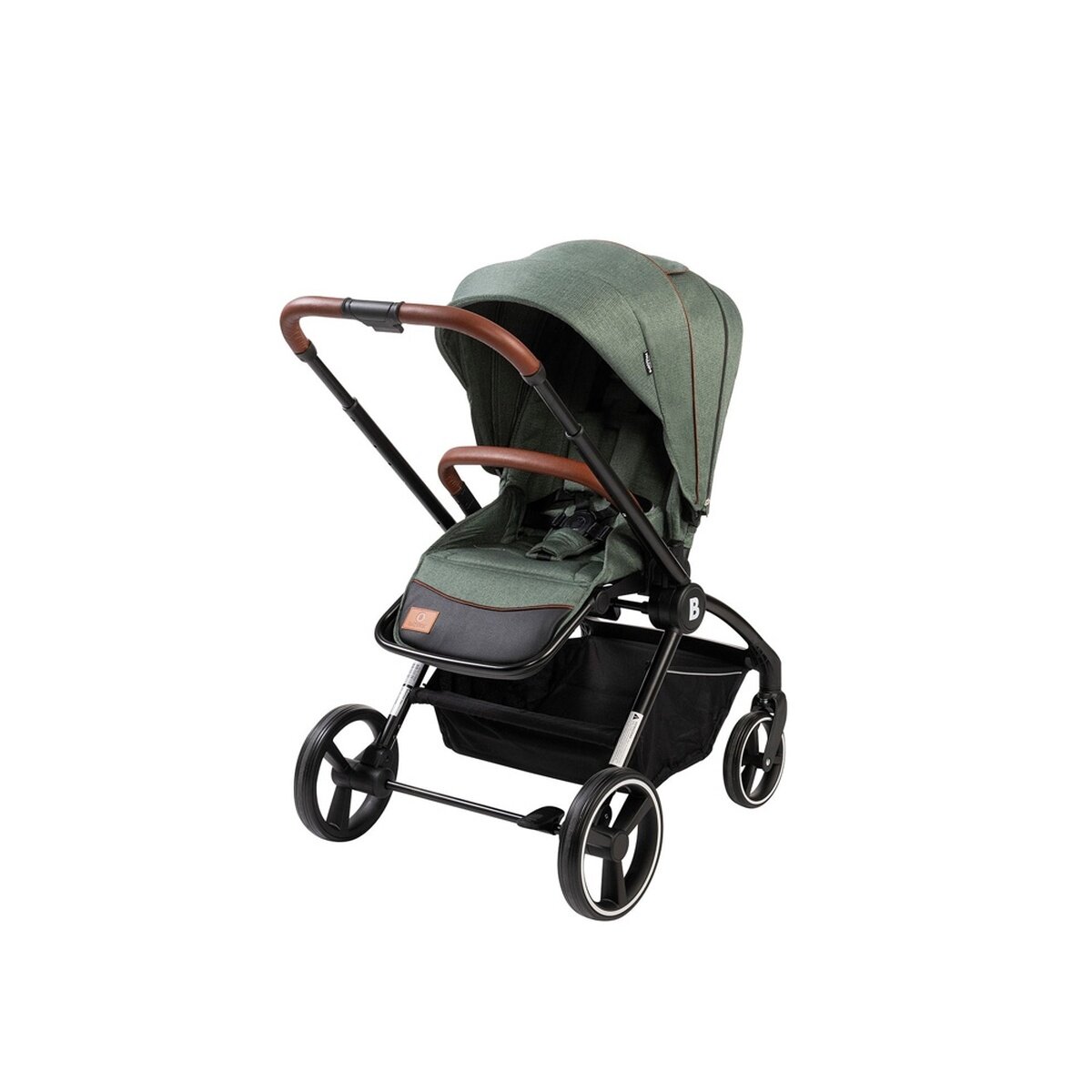 BabyTrold Alex 2in1 Kinderwagen Set Forest Green mit Babywanne, Sportsitz und Fußsack