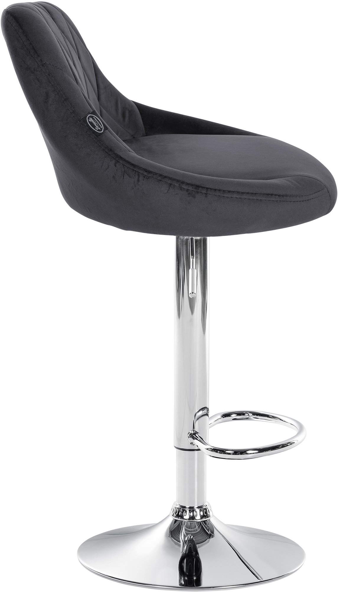 2er Set Barhocker Lazio Samt chrom