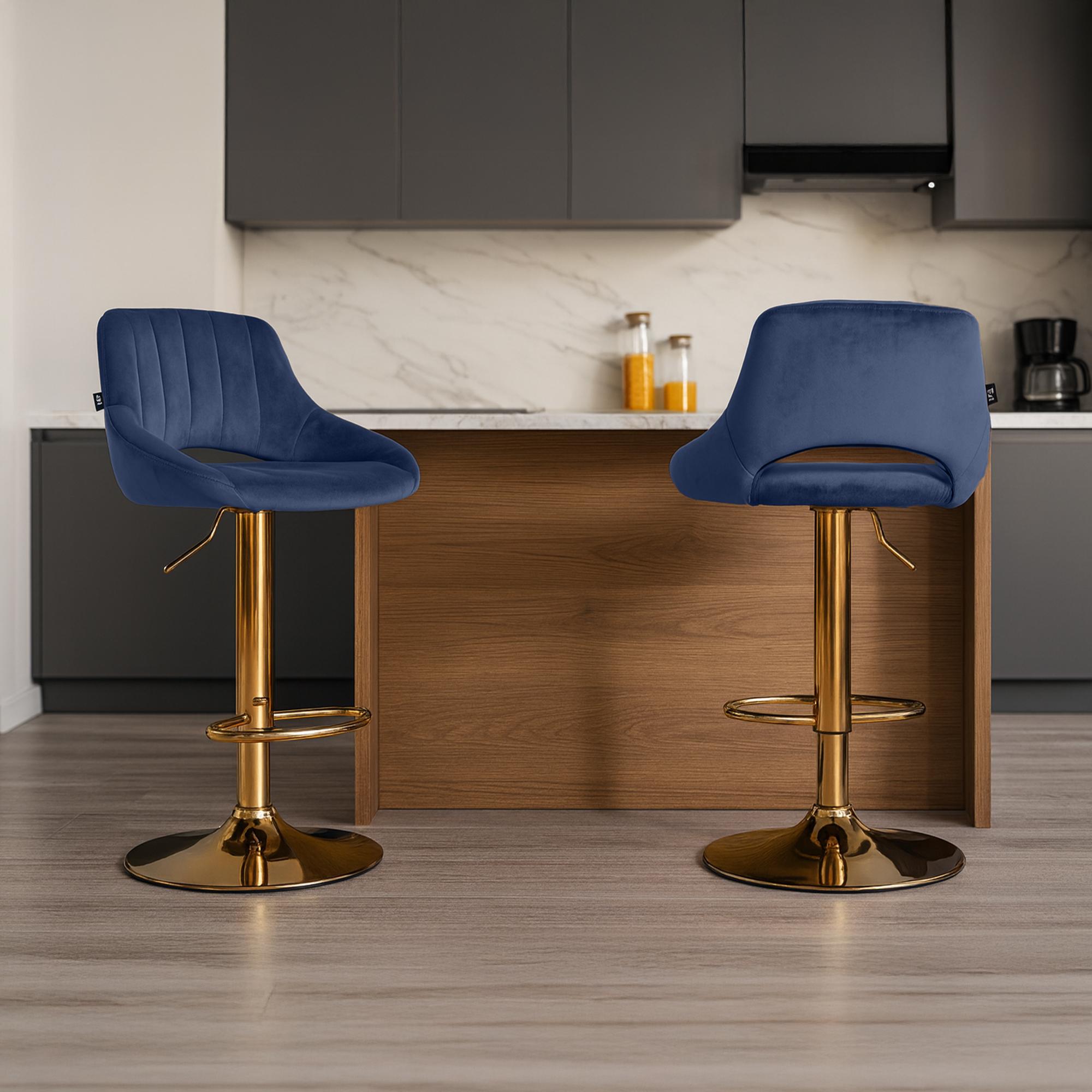 Barhocker Milet Samt gold