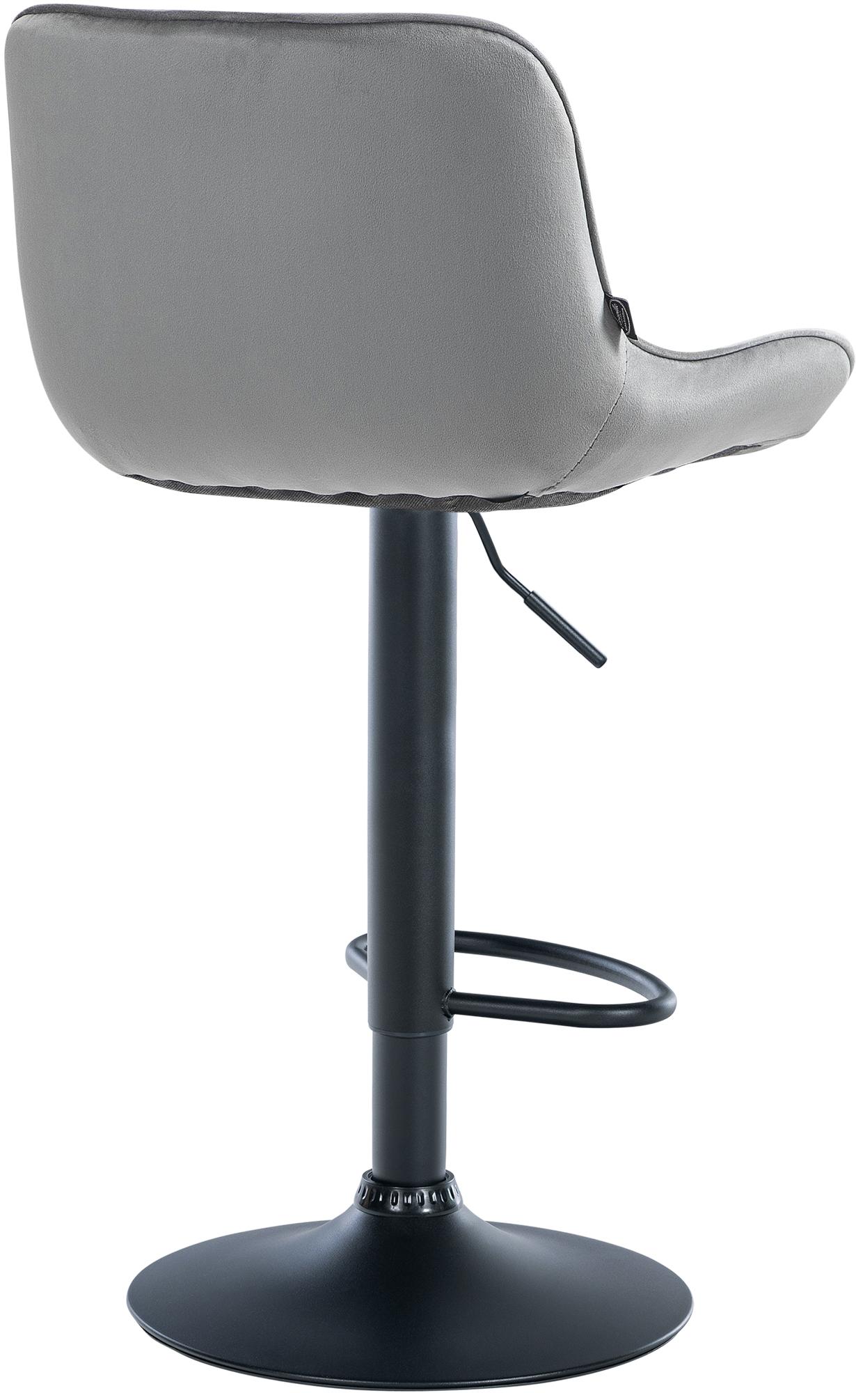 2er Set Barhocker Vonore Samt schwarz