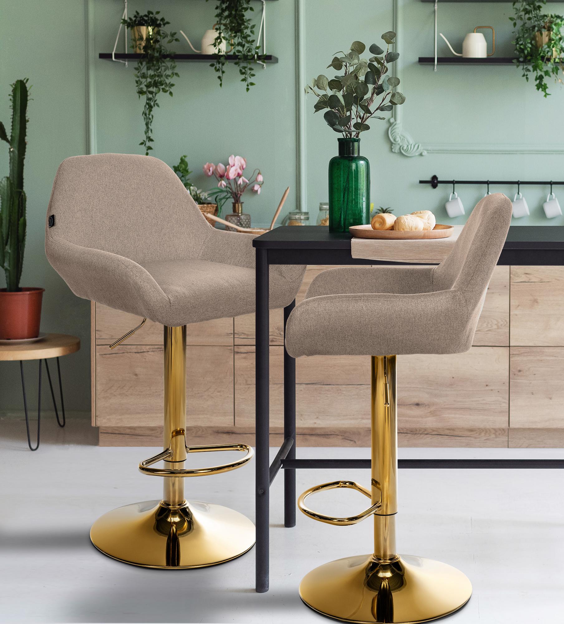 Barhocker Braga Gold Stoff