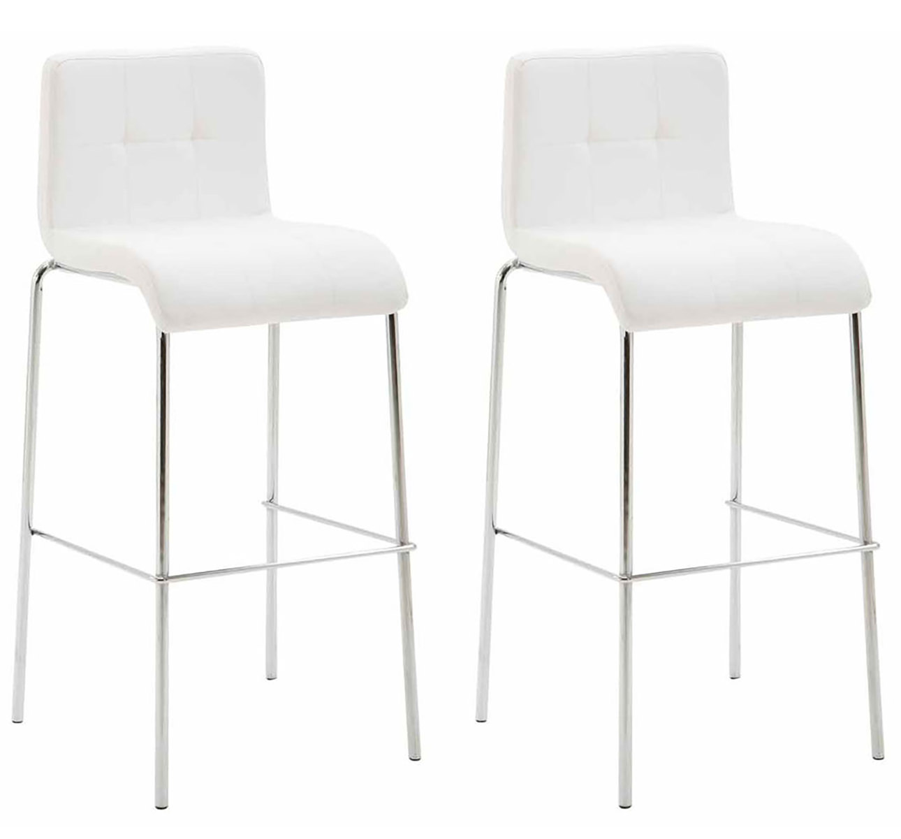 2er Set Barhocker Kado Kunstleder rund chrom