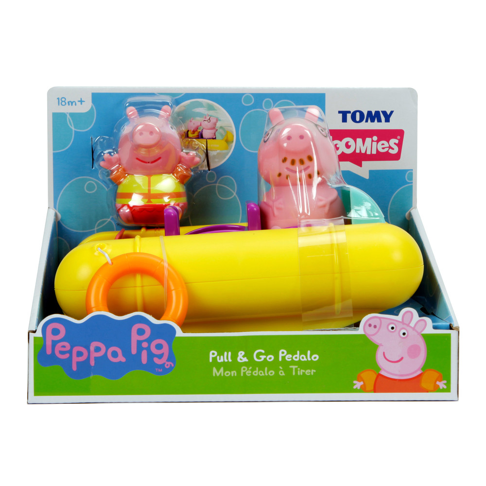 TOMY Baby & Kleinkind Tomy E73107 - Peppa Wutz Pedalo mit Papa Wutz - Badespielzeug