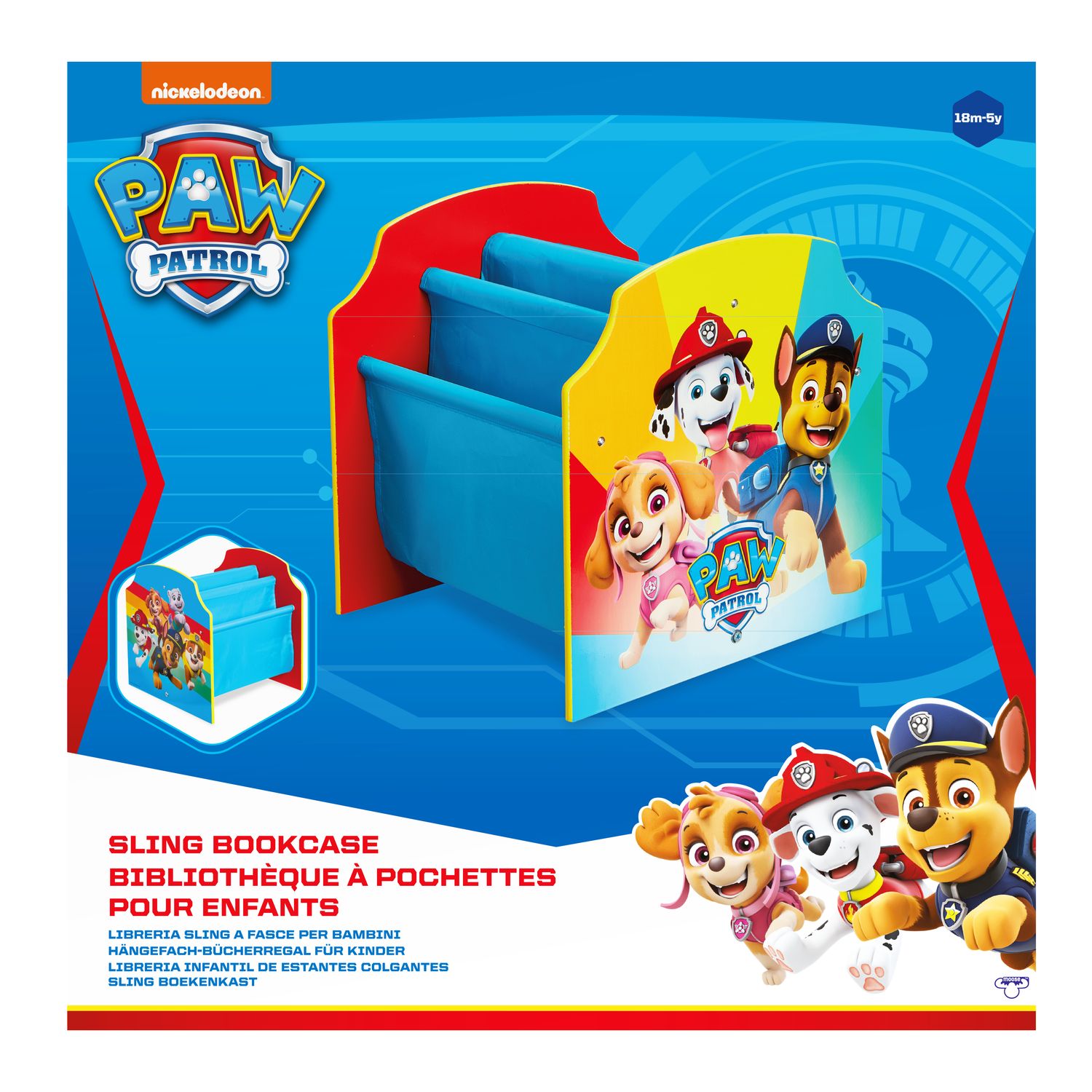 Moose Toys Paw Patrol Paw Patrol - HÃ¤ngefach-BÃ¼cherregal fÃ¼r Kinder â BÃ¼chergestell fÃ¼r das KinderzimmerÂ