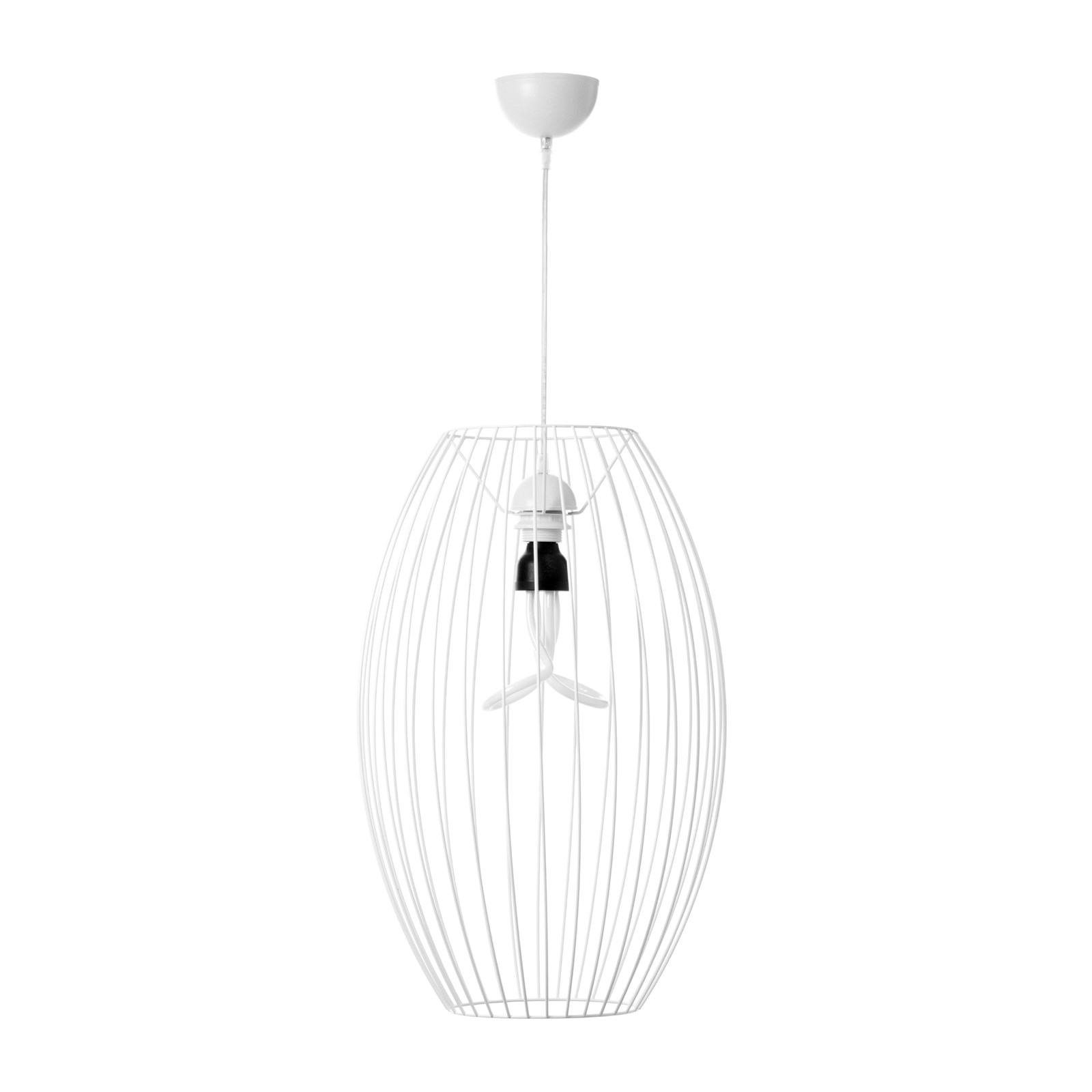 Deckenlampe mit Drahtgestell Weiß
