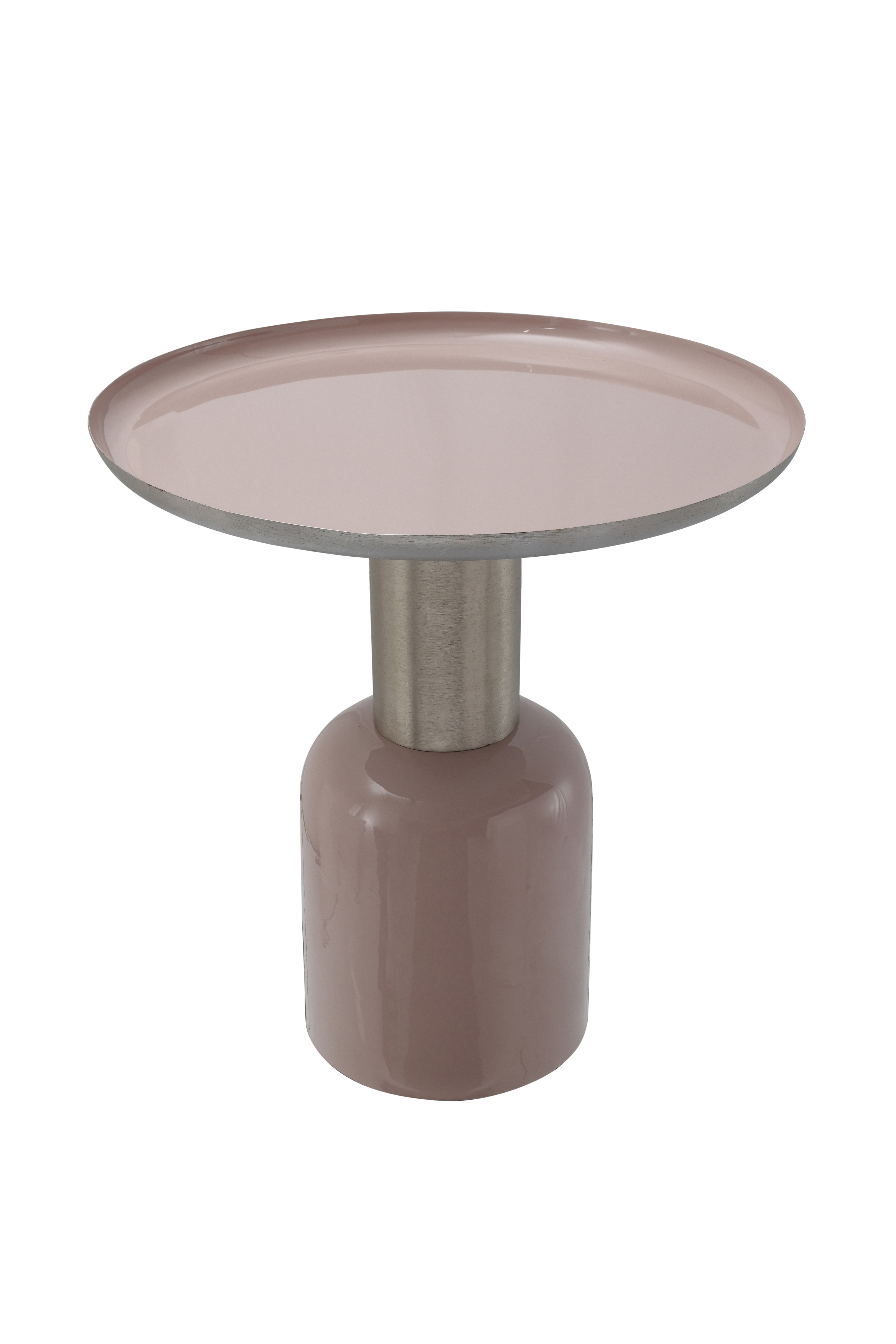 Beistelltisch Altrosa / Silber