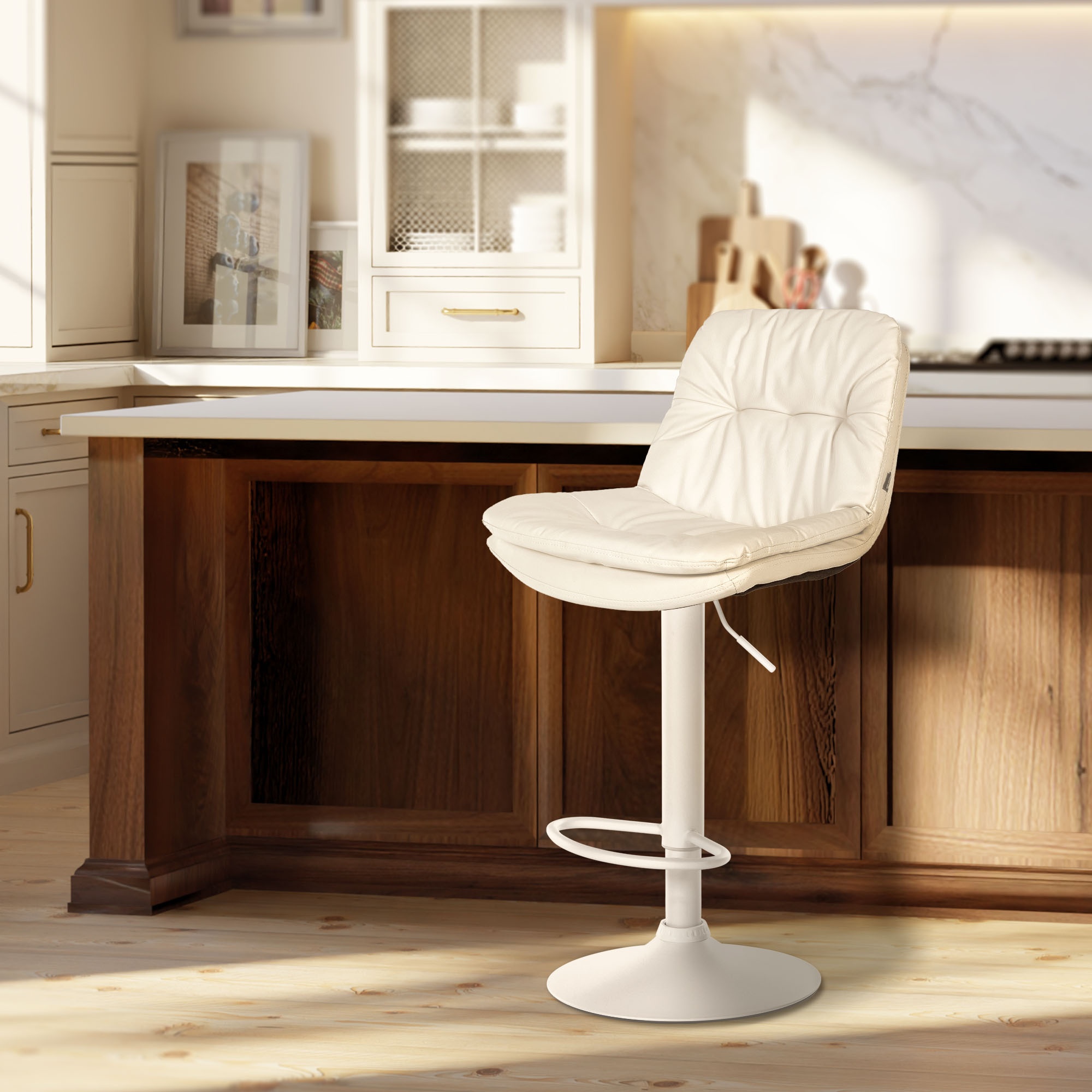 Barhocker Laurel Kunstleder weiß