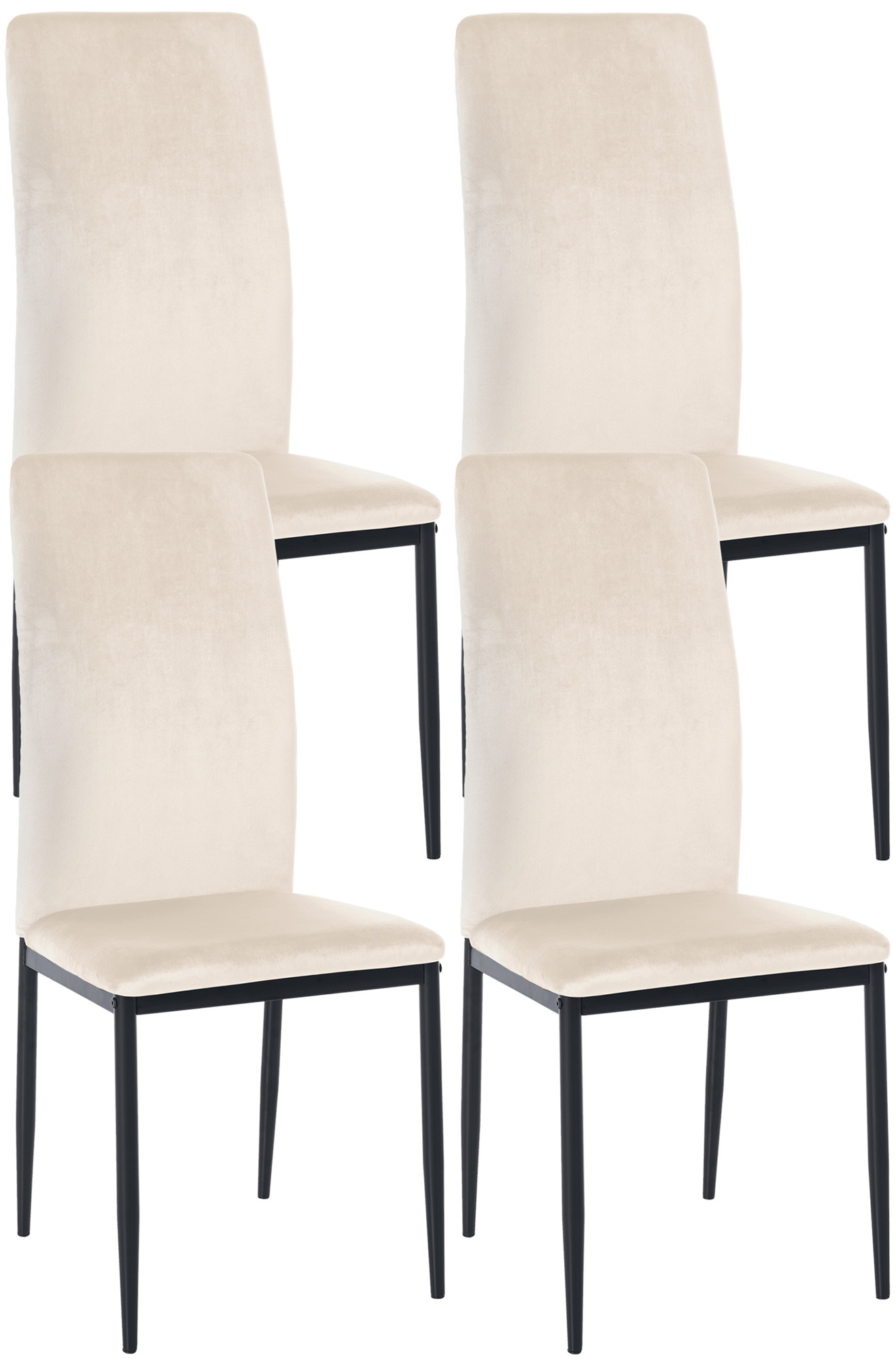 4er Set Esszimmerstühle Savino Samt