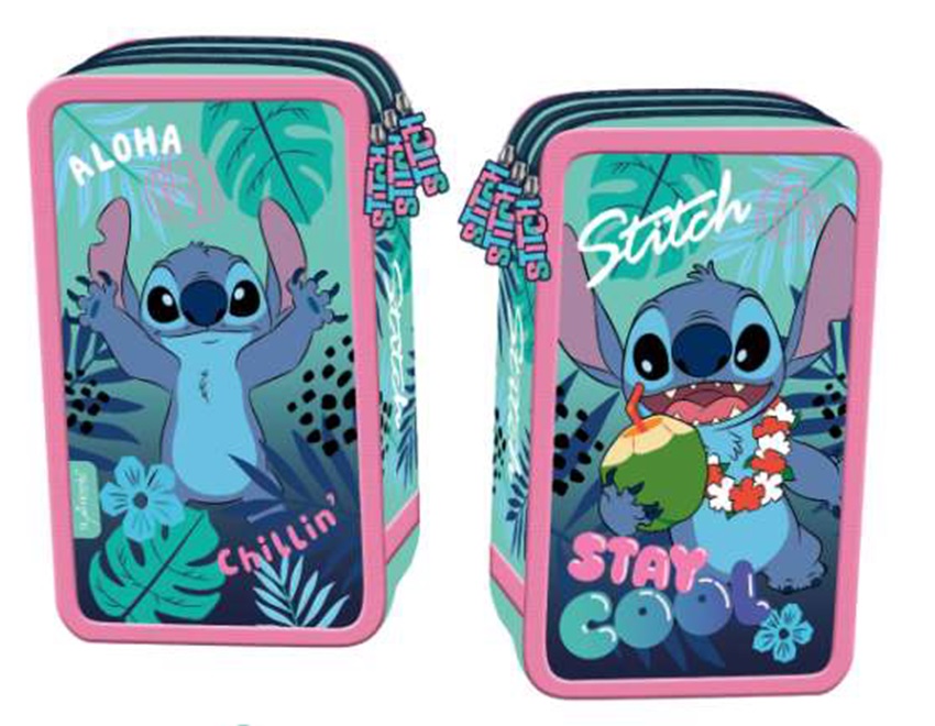 St. Majewski Schreibwaren Disney Stitch Stay Cool - Mäppchen mit Inhalt