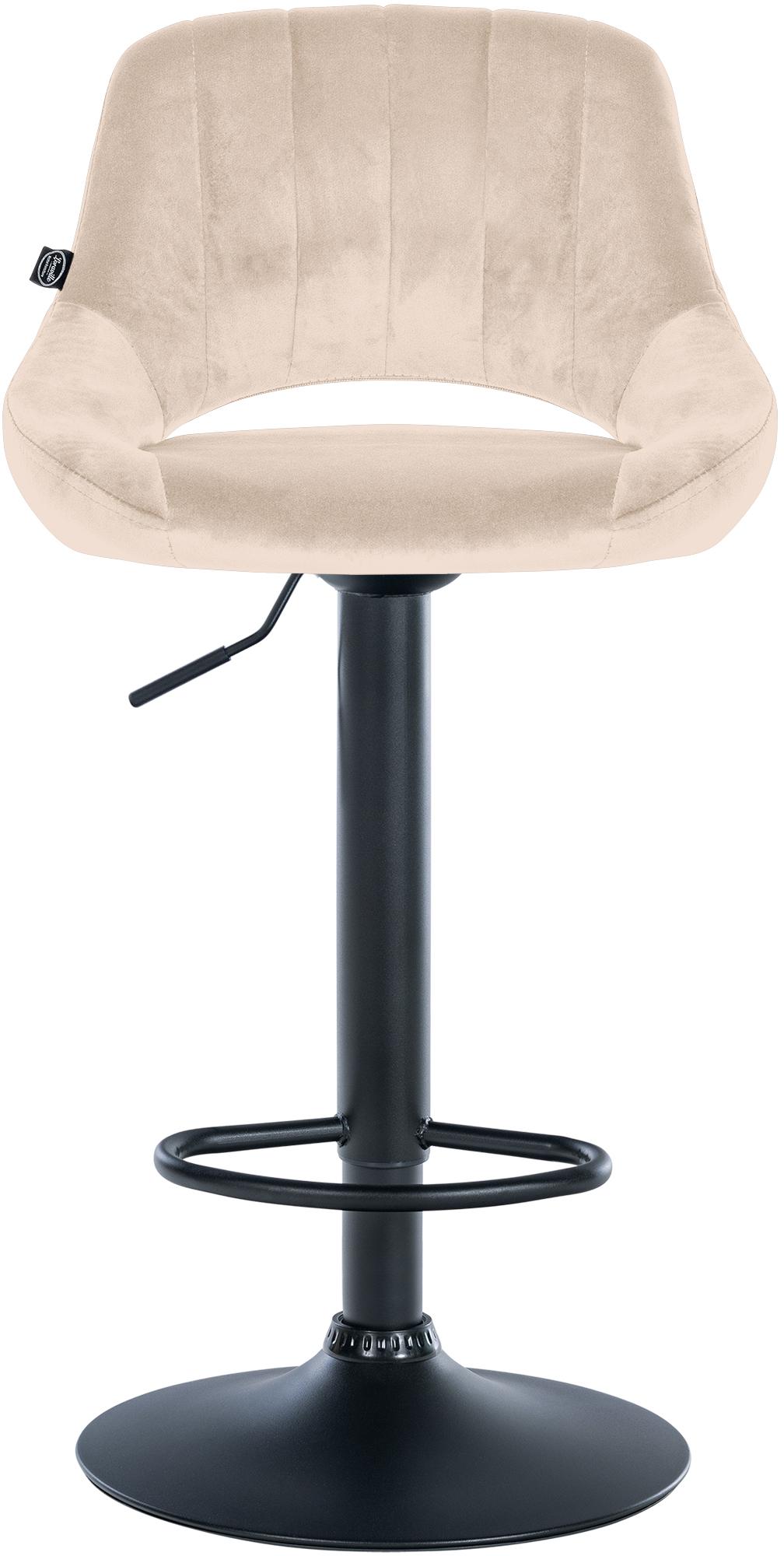 Barhocker Milet Samt schwarz