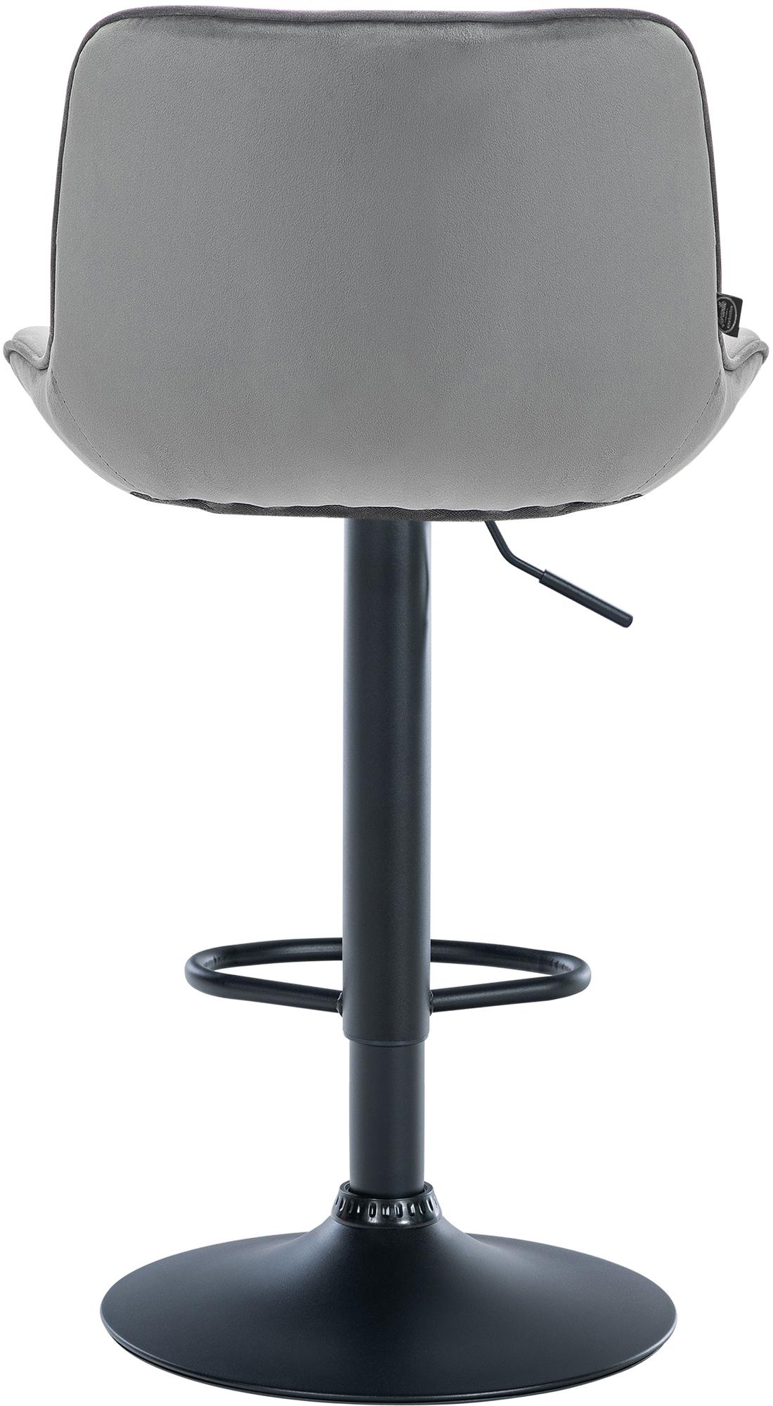 2er Set Barhocker Vonore Samt schwarz