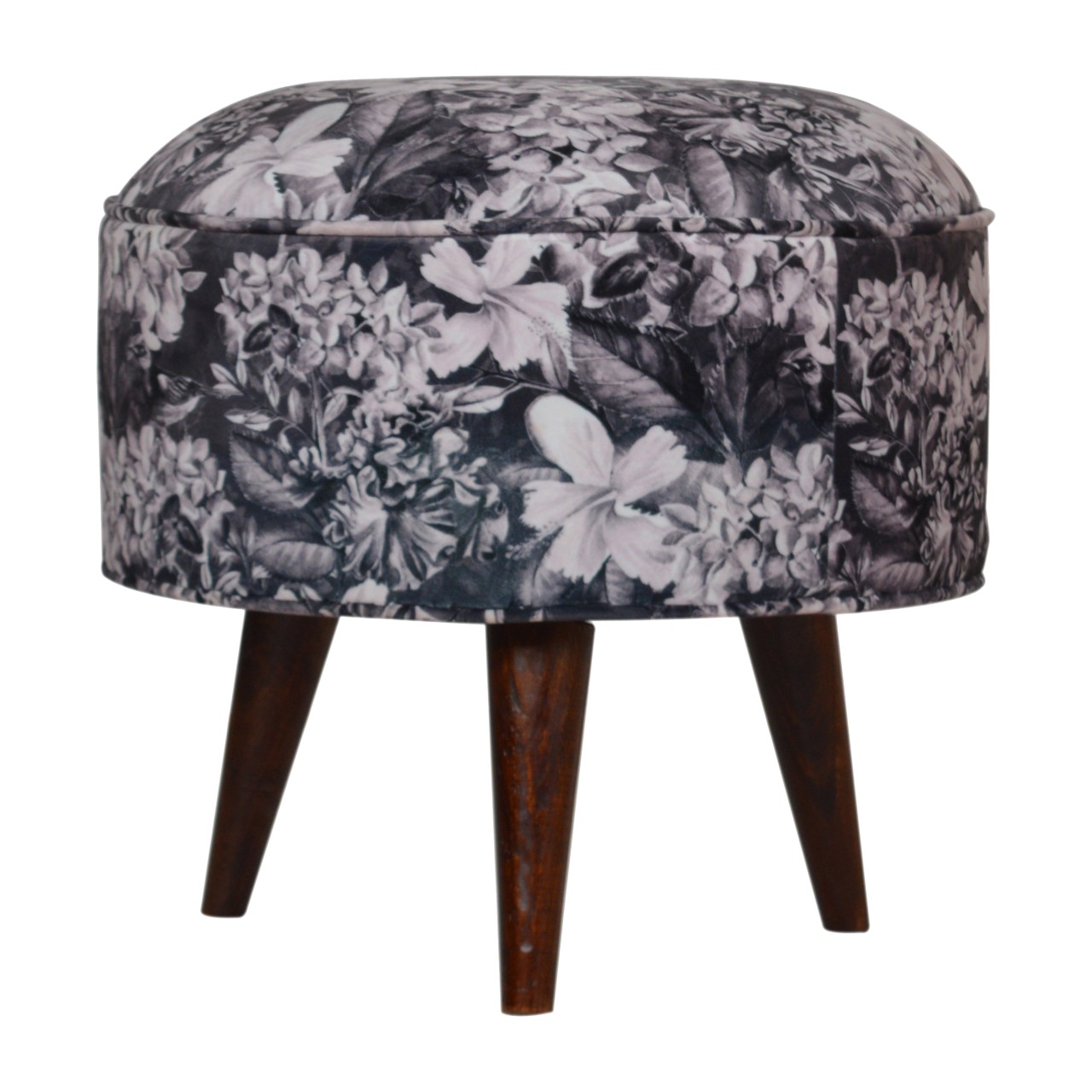 Fußhocker mit Blumenmuster