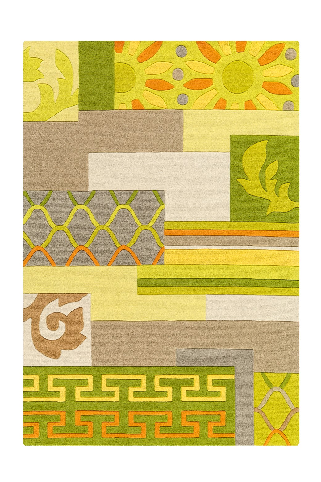 Teppich Sam 4165 Natural / Grün / Gelb 170cm x 240cm