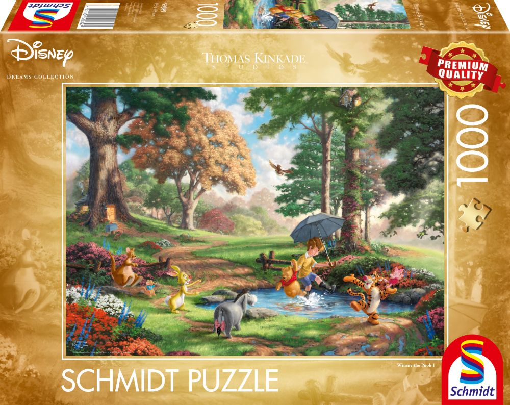 Schmidt Spiele GmbH Puzzles Disney, Winnie The Pooh - 1000 Teile Puzzle (Thomas Kinkade)