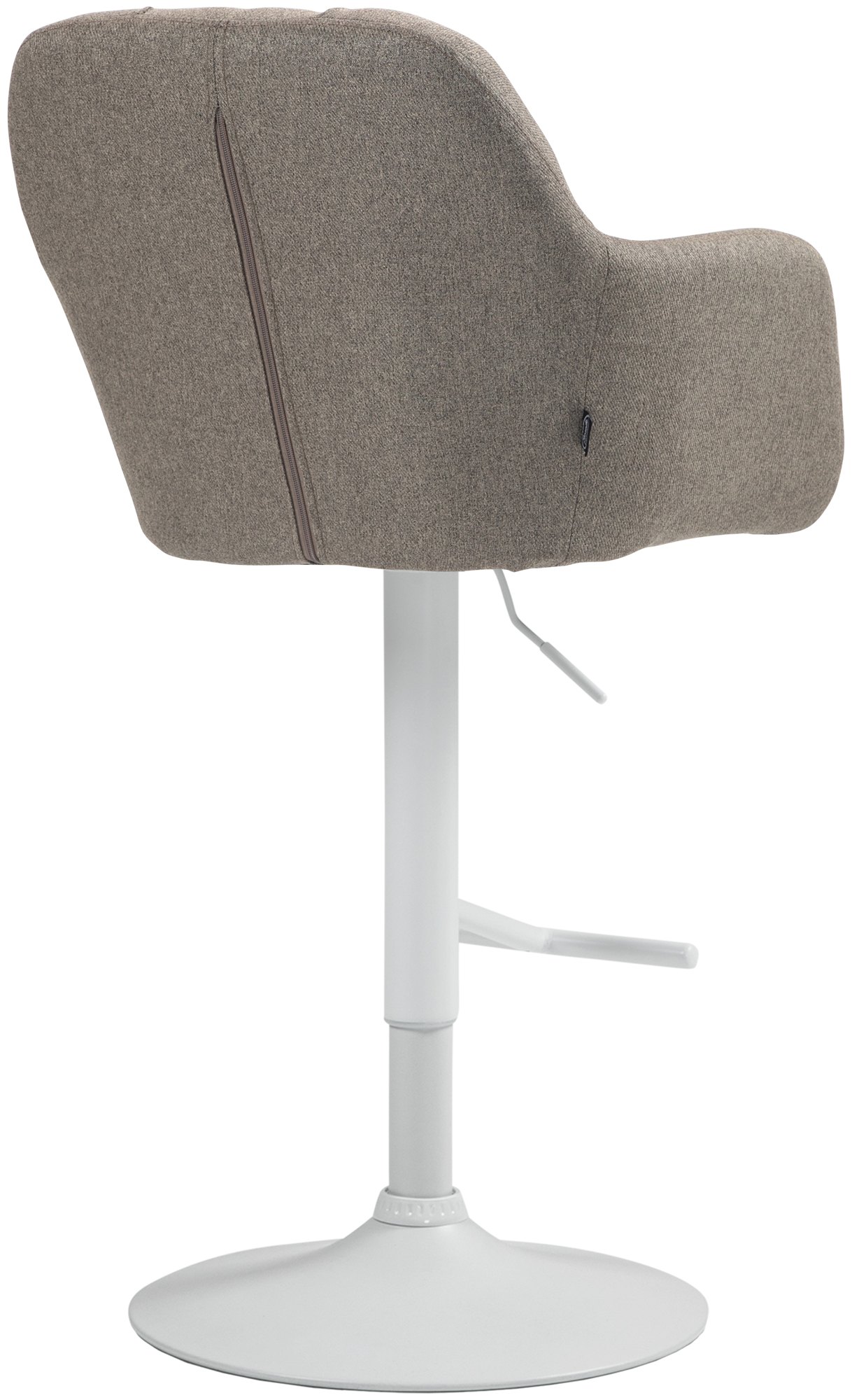 Barhocker Natoma Stoff weiß
