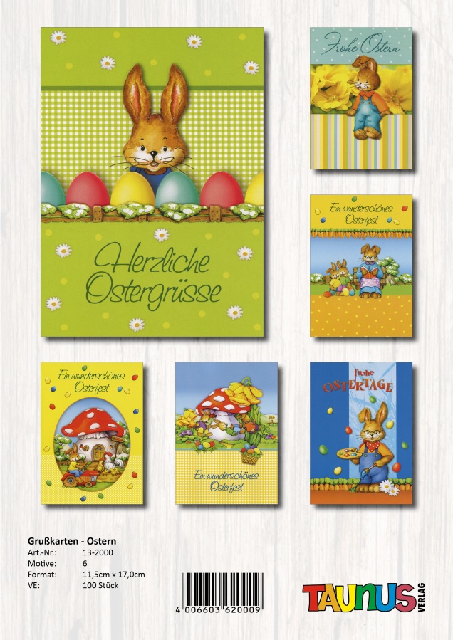 Taunus-Verlag Saisonartikel Osternkarten - 100 Stück