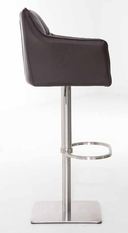 2er Set Barhocker Damaso Kunstleder edelstahl