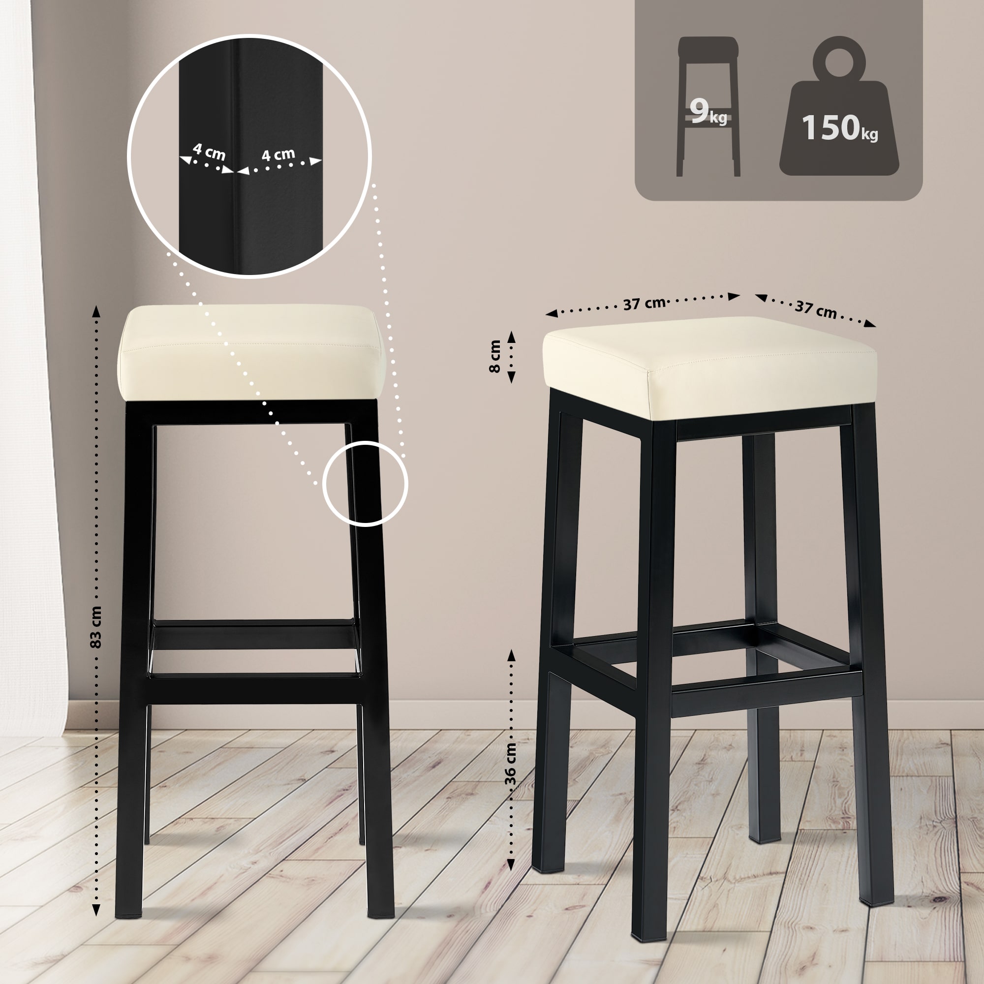 Barhocker Taylor B85 Kunstleder