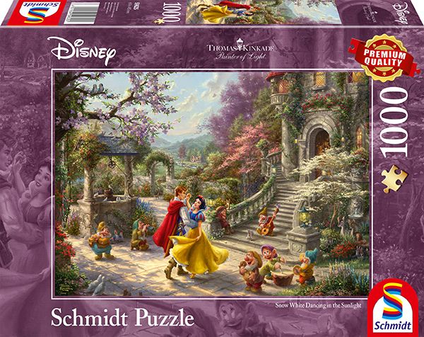 Schmidt Spiele GmbH Puzzles Disney, Schneewittchen - Tanz mit dem Prinzen - 1000 Teile Puzzle (Thomas Kinkade)