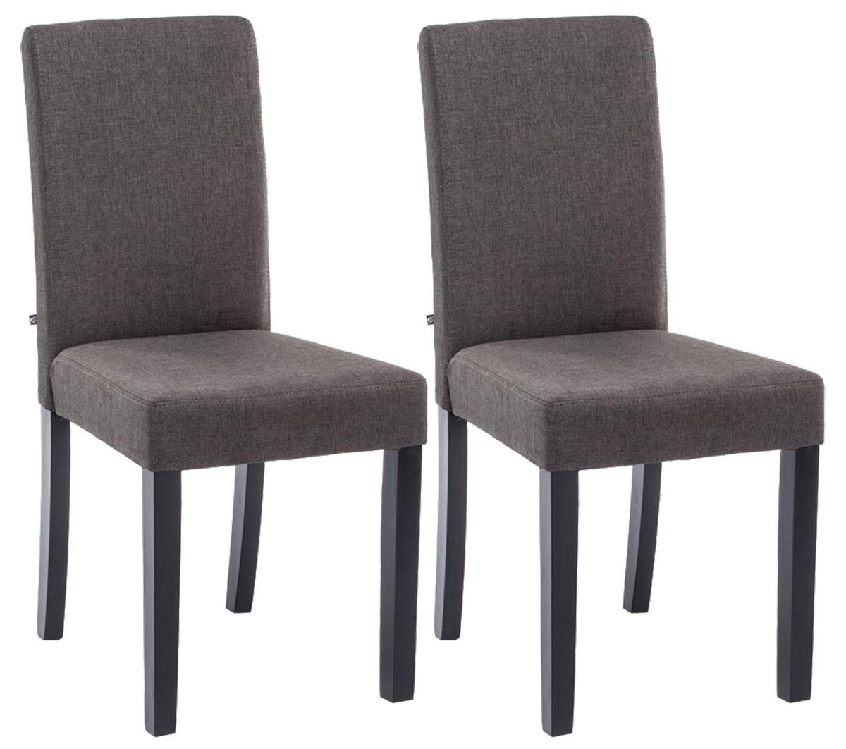 2er Set Esszimmerstuhl Ina Stoff schwarz